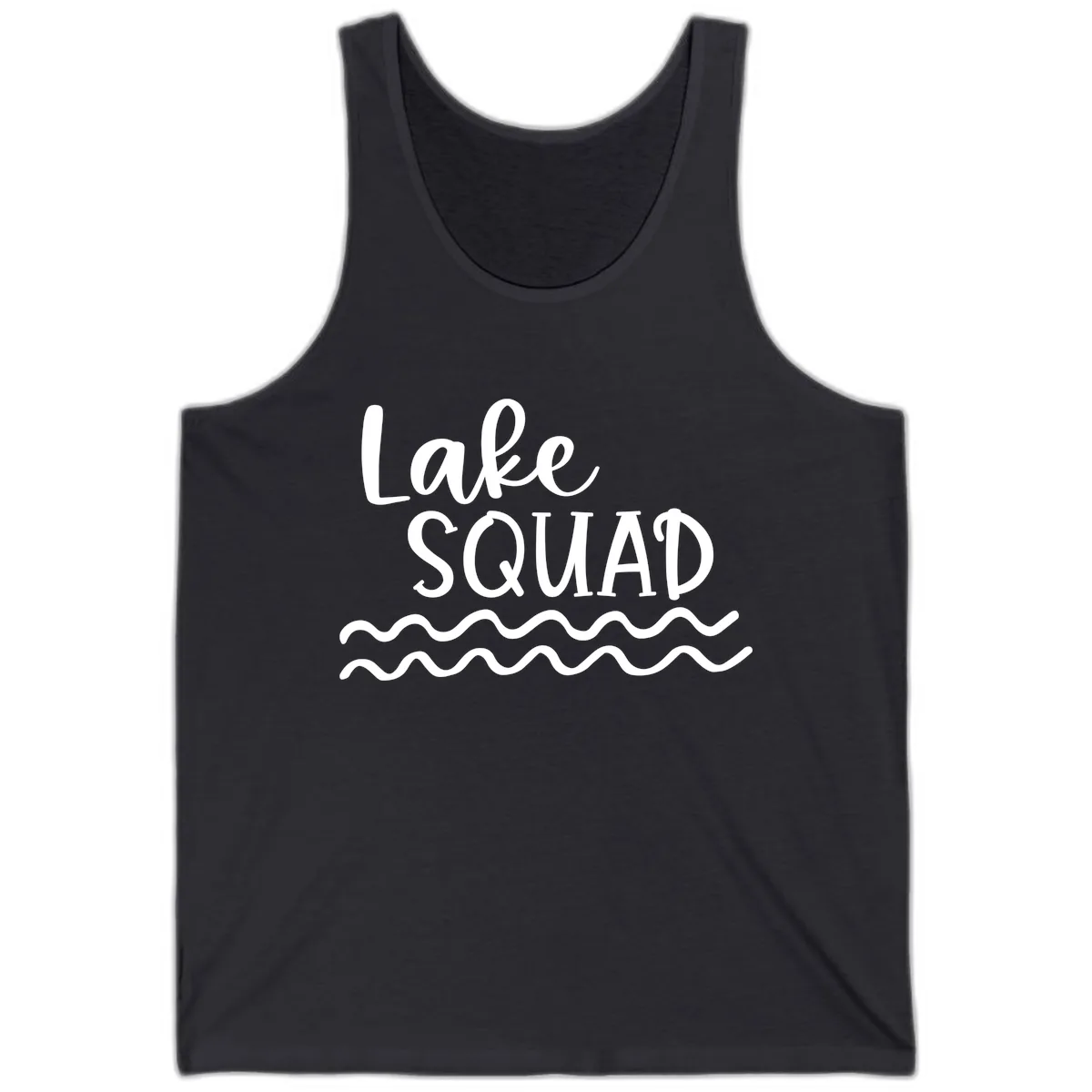 Lake Squad Wavy Design Tank in Dark Grey