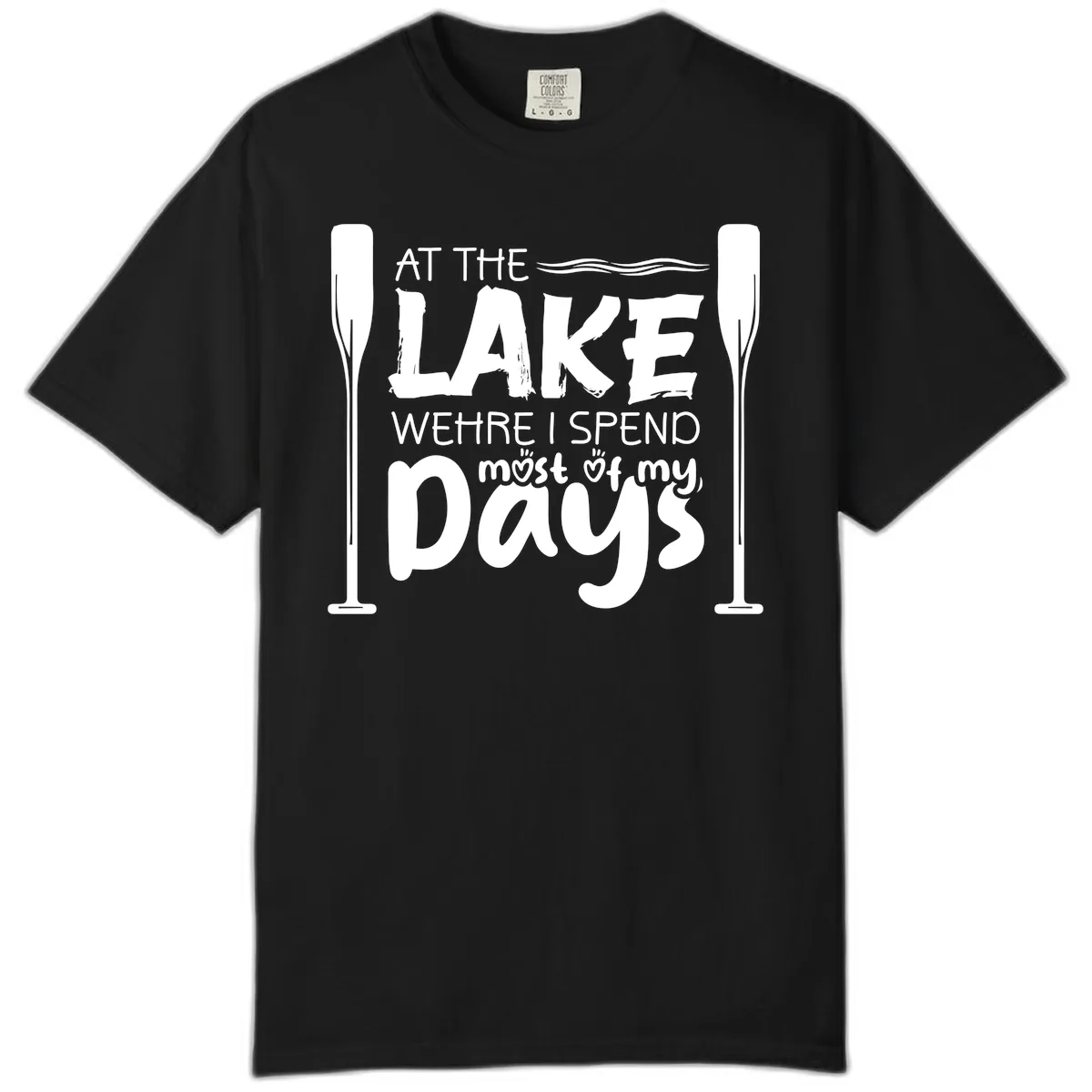 At The Lake Where I Spend Most Of My Days Comfort Color in Black