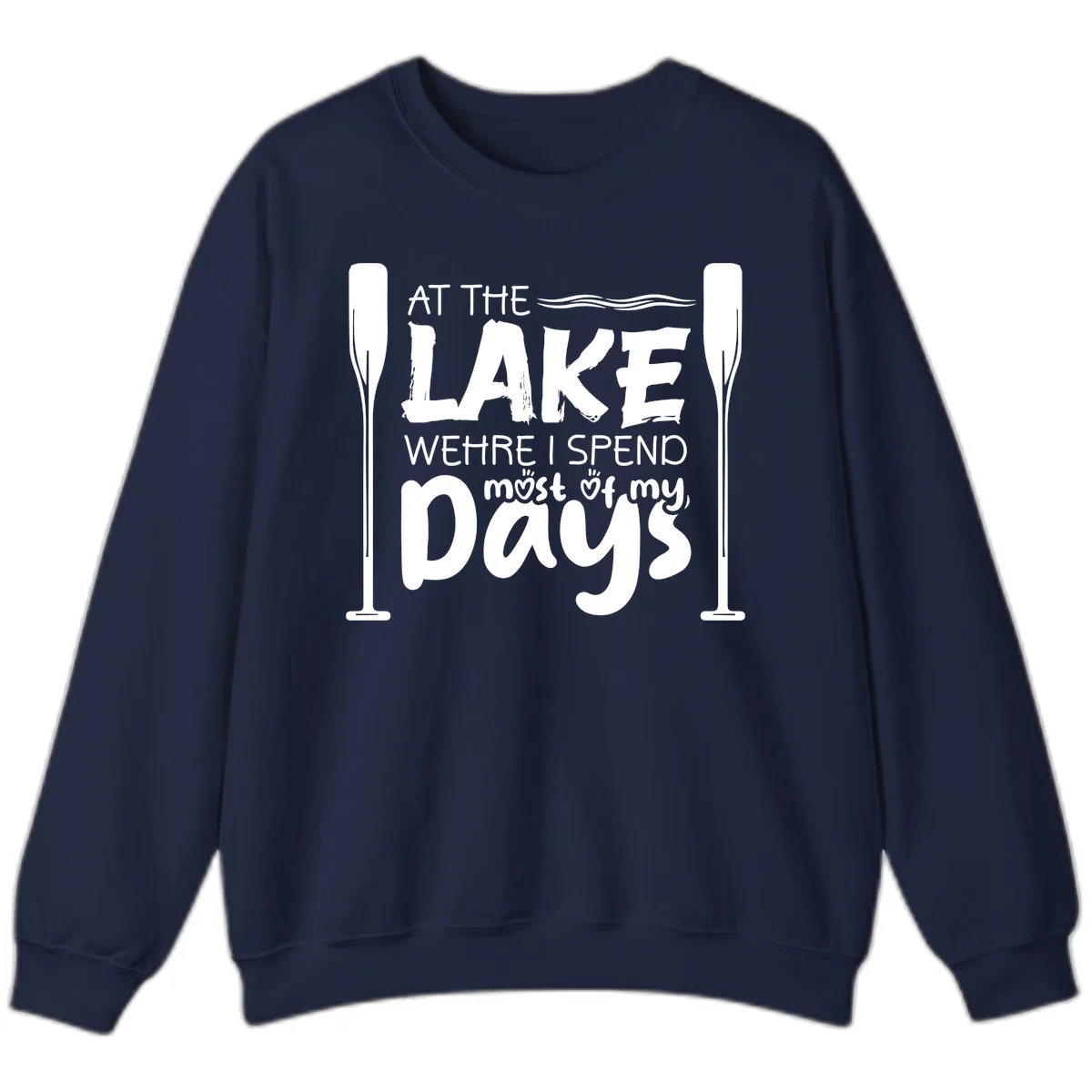 At The Lake Where I Spend Most Of My Days Sweatshirt in Navy