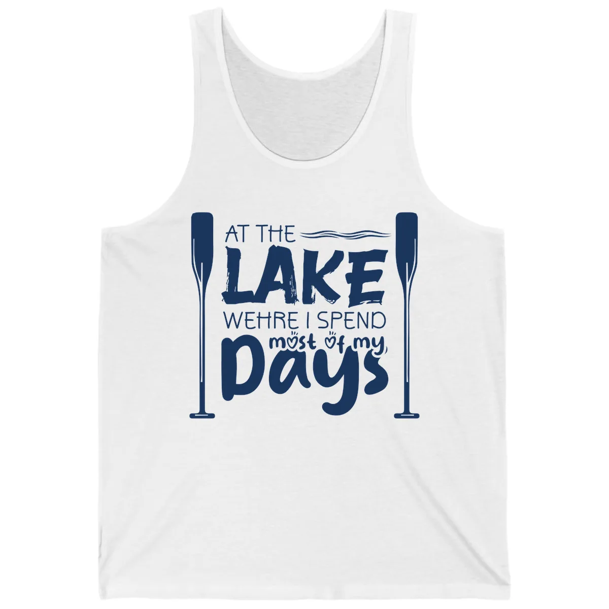 At The Lake Where I Spend Most Of My Days Tank in White
