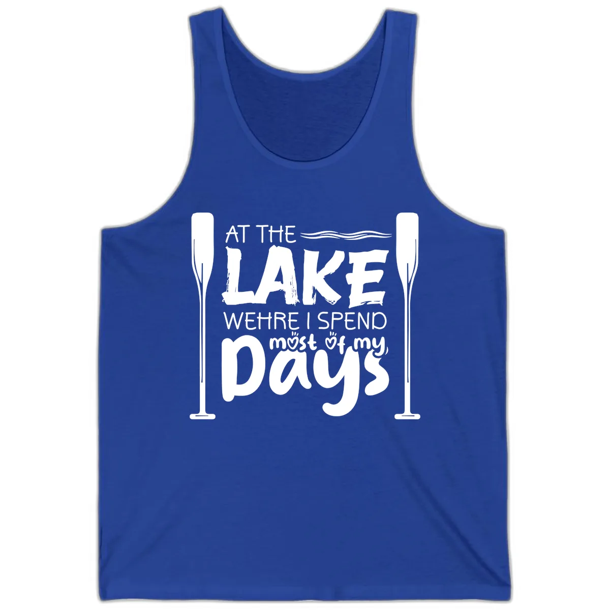 At The Lake Where I Spend Most Of My Days Tank in True Royal