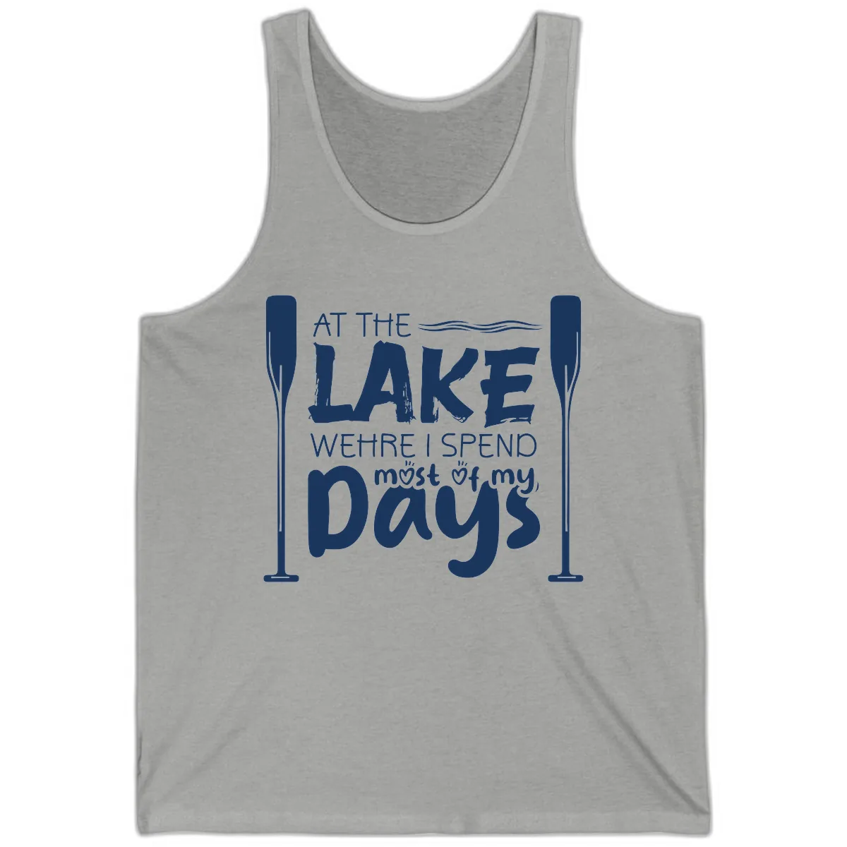 At The Lake Where I Spend Most Of My Days Tank in Athletic Heather