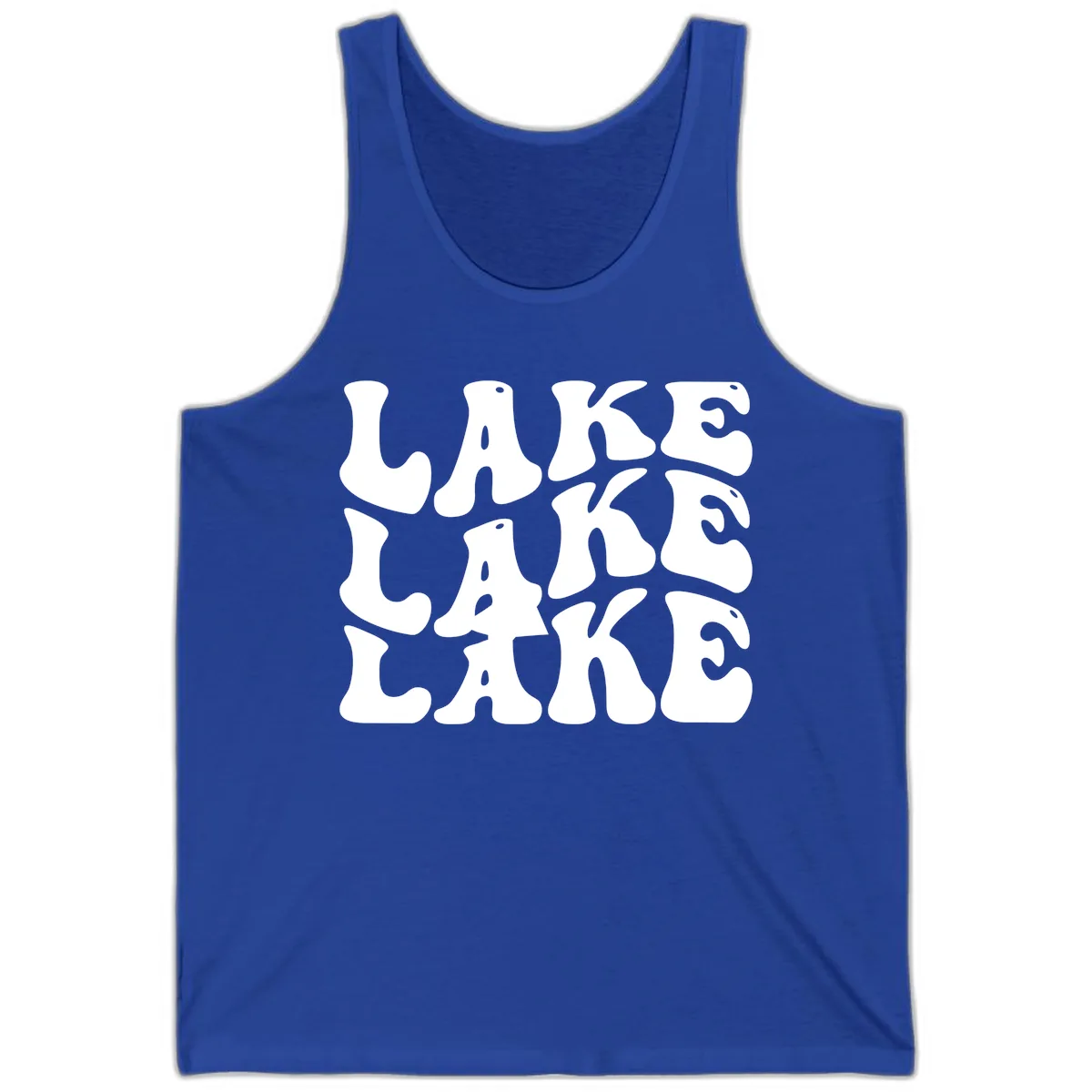 Retro Lake Life Typography Tank in True Royal