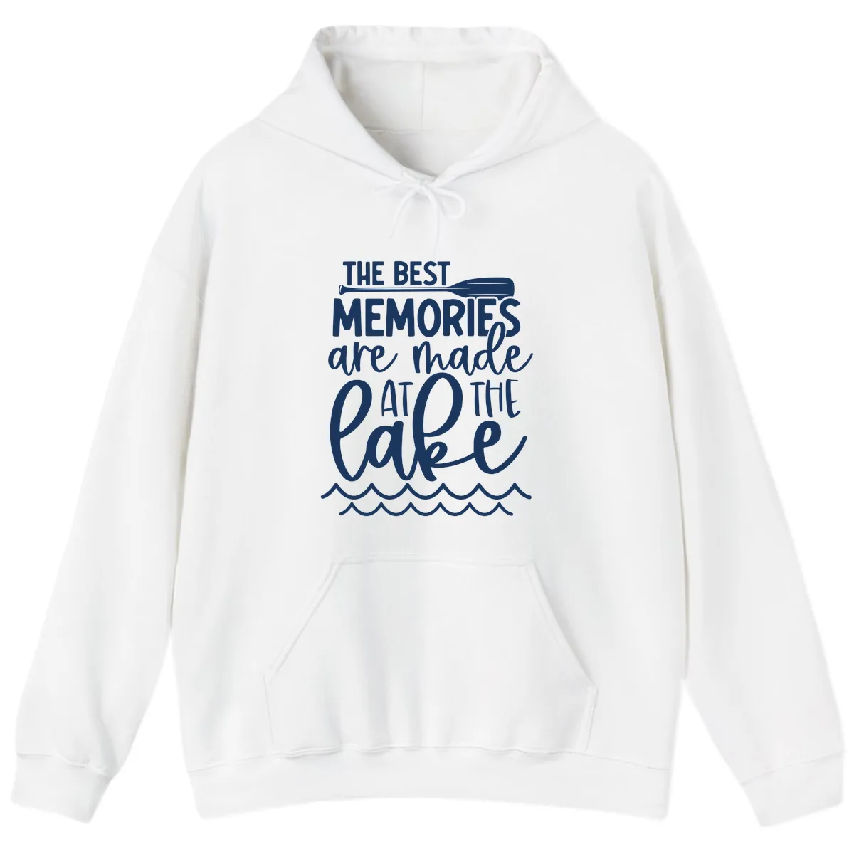 The Best Memories Are Made At The Lake Hoodie in White