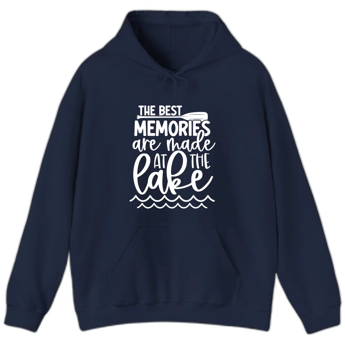The Best Memories Are Made At The Lake Hoodie in Navy