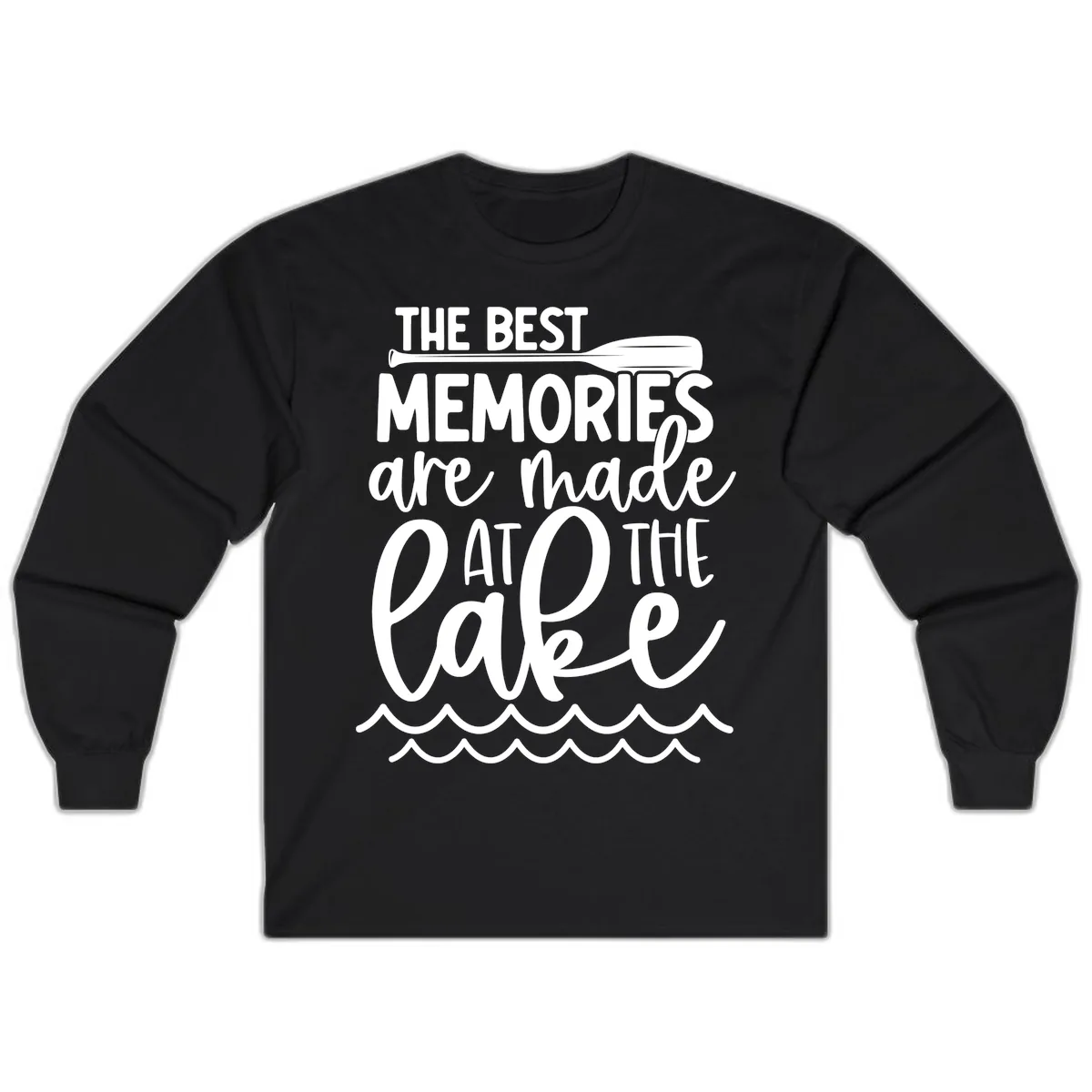 The Best Memories Are Made At The Lake Long Sleeve in Black