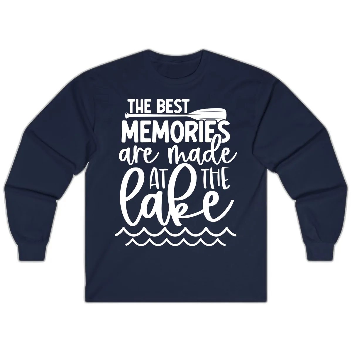 The Best Memories Are Made At The Lake Long Sleeve in Navy