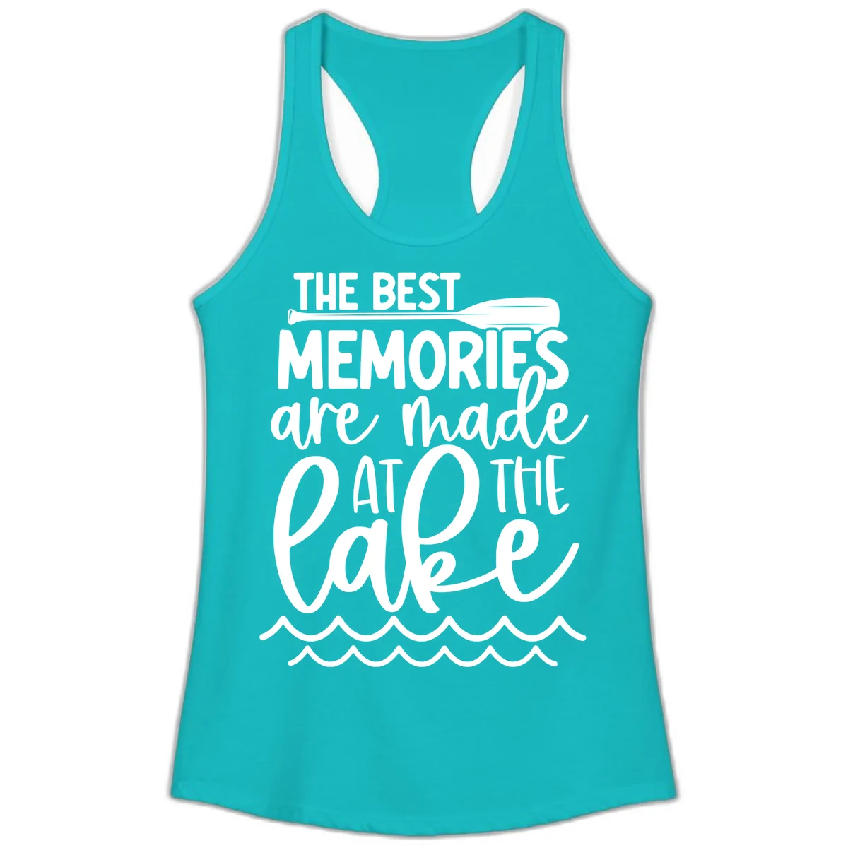 The Best Memories Are Made At The Lake Ladies Tank in Tahiti Blue