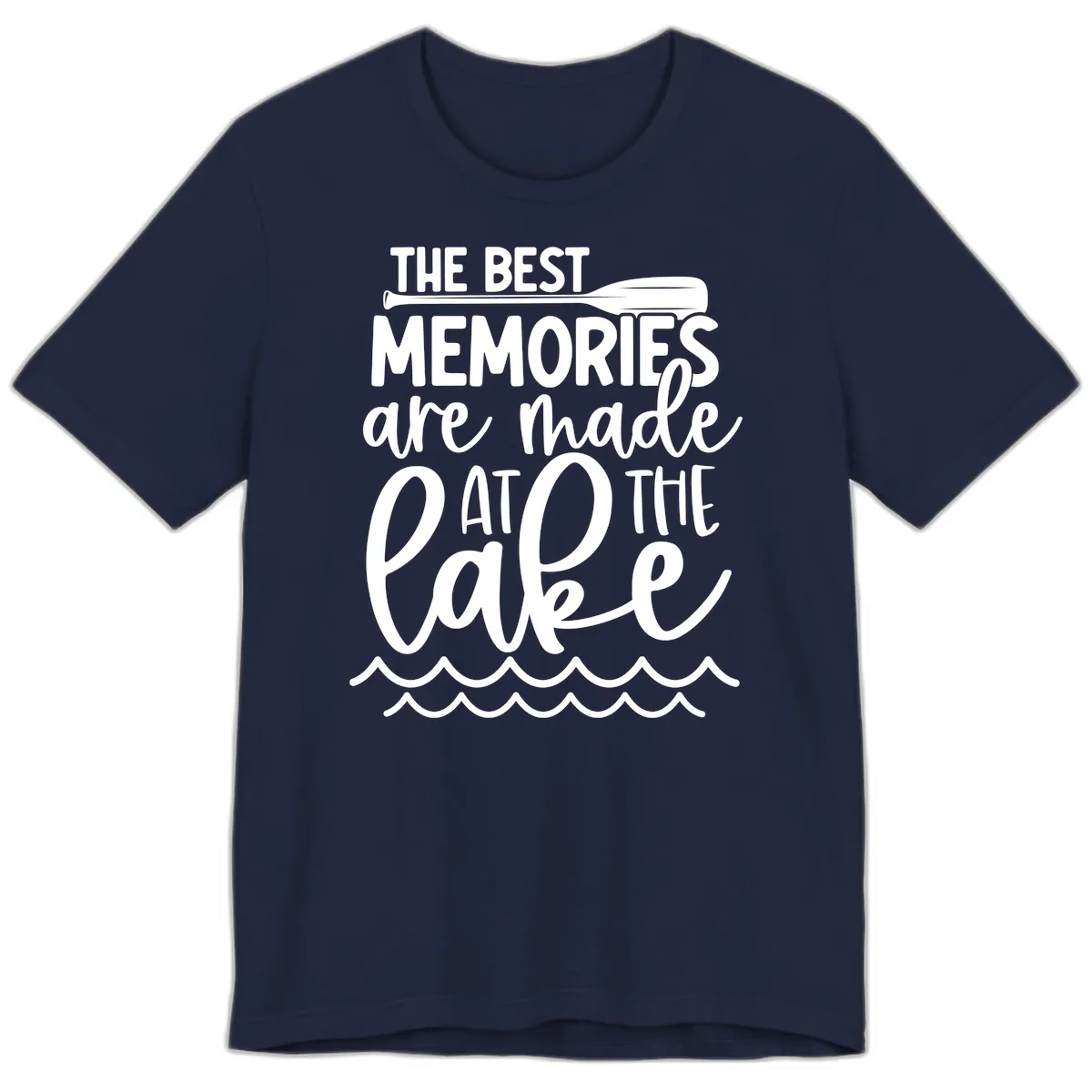 The Best Memories Are Made At The Lake Premium T-Shirt in Navy