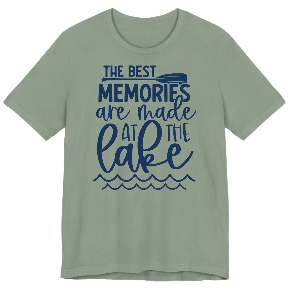 The Best Memories Are Made At The Lake Premium T-Shirt in Sage
