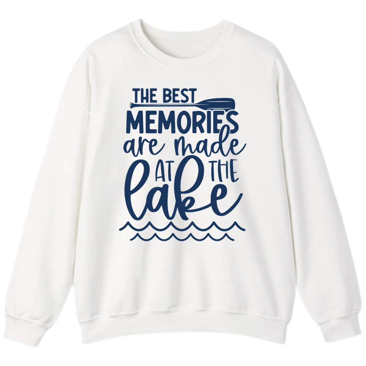 The Best Memories Are Made At The Lake Sweatshirt in White