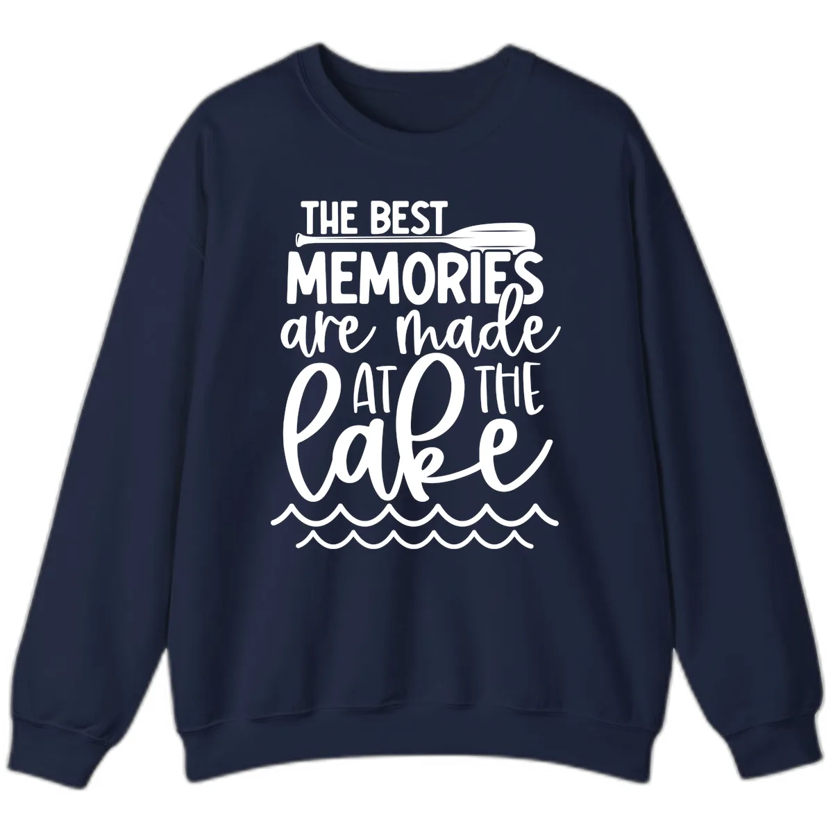 The Best Memories Are Made At The Lake Sweatshirt in Navy