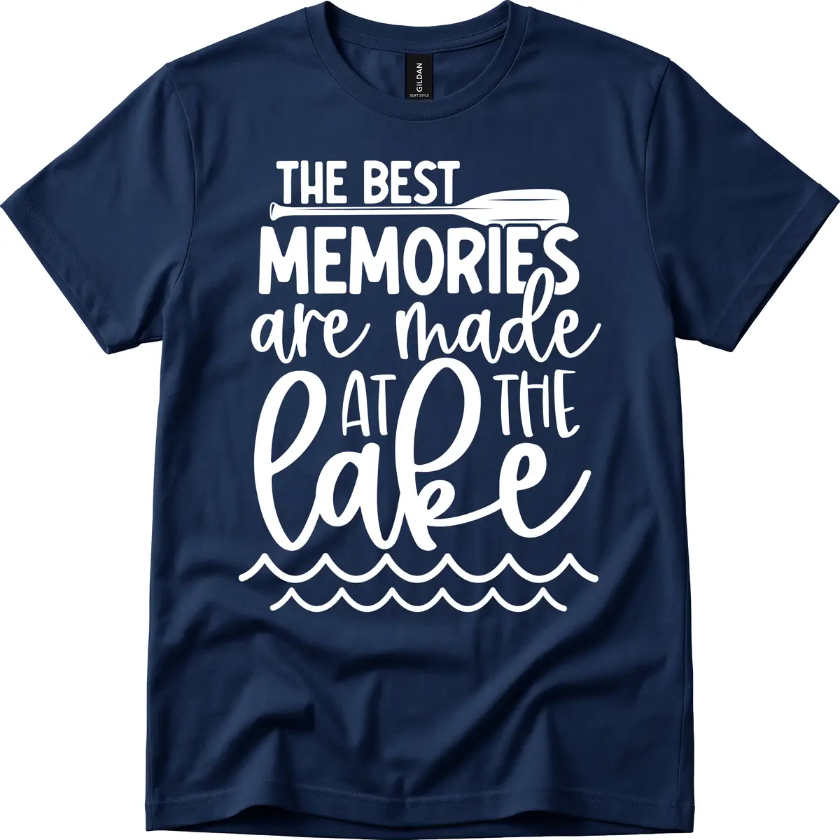 The Best Memories Are Made At The Lake T-Shirt in Navy