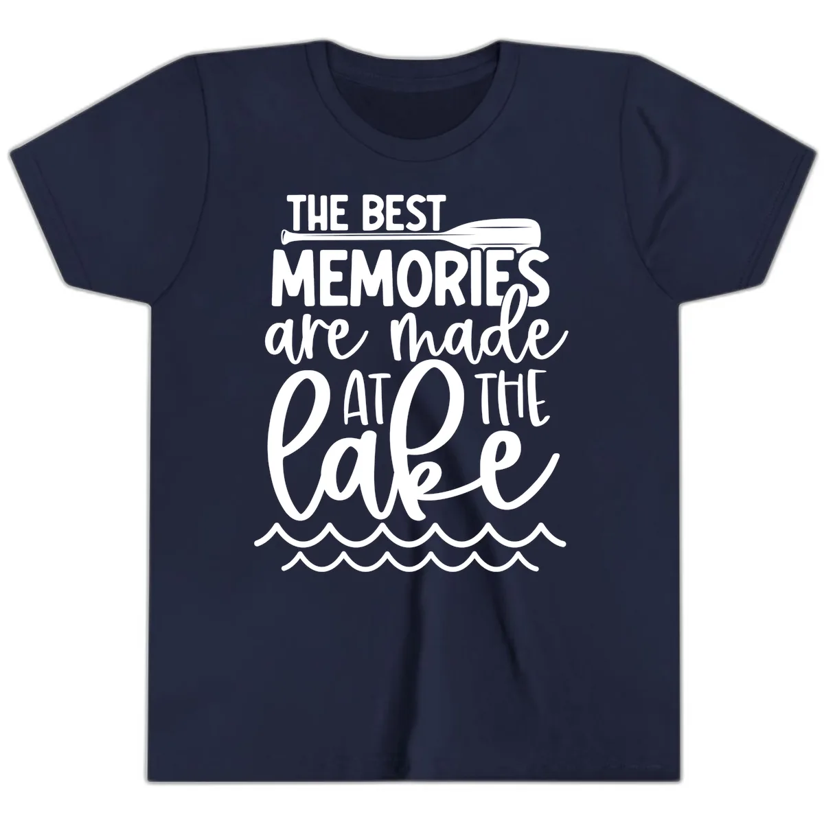 The Best Memories Are Made At The Lake Youth T-Shirt in Navy