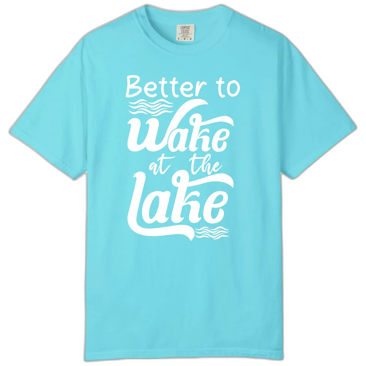 Better to Wake at the Lake Comfort Color in Lagoon Blue