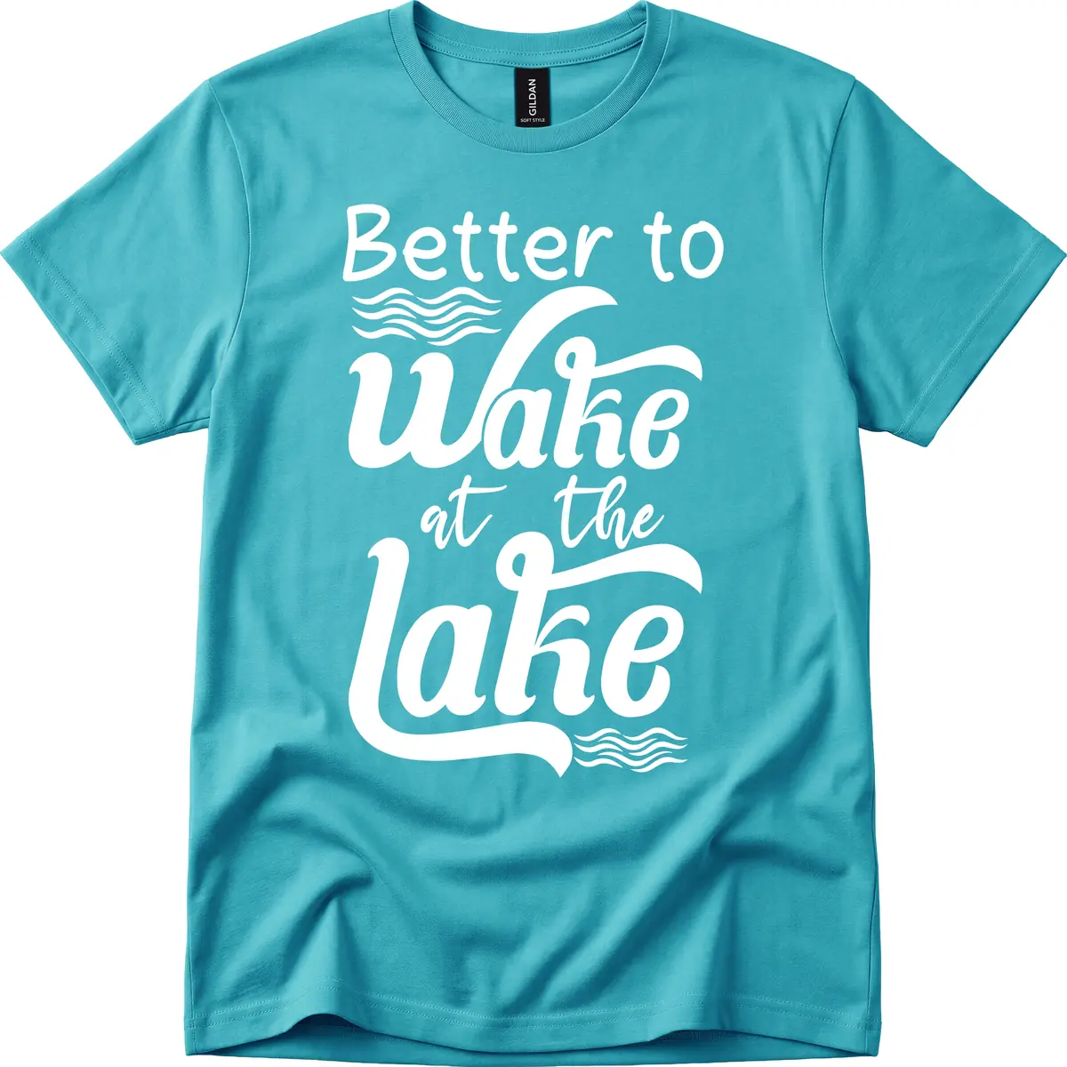 Better to Wake at the Lake T-Shirt in Tropical Blue