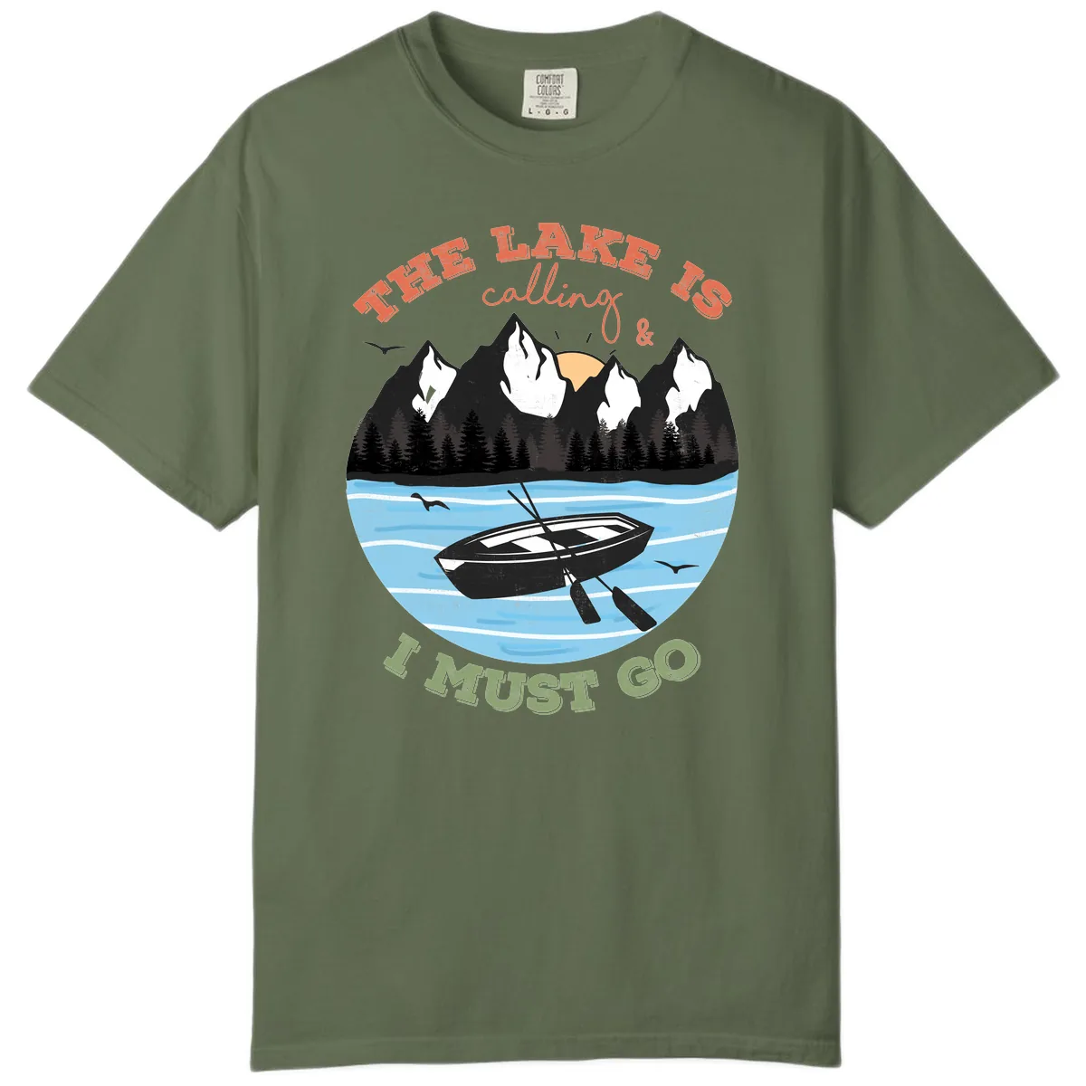 The Lake Is Calling And I Must Go Comfort Color in Sage