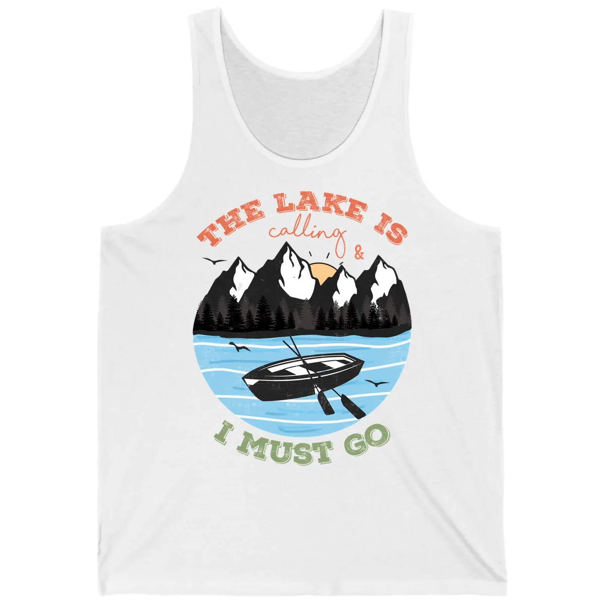 The Lake Is Calling And I Must Go Tank in White