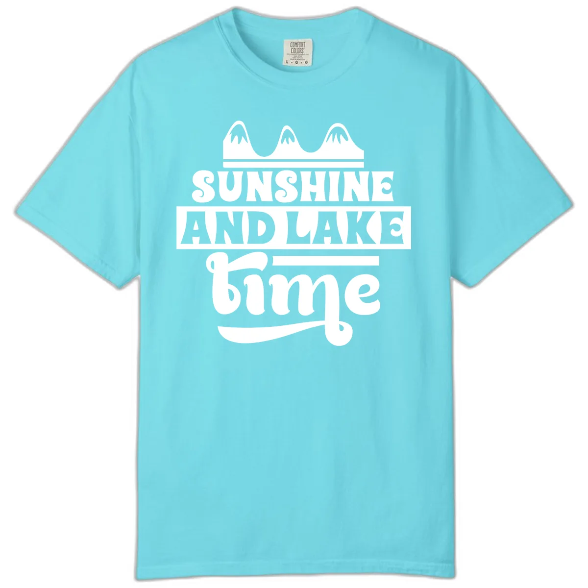 Sunshine And Lake Time Design Comfort Color in Lagoon Blue