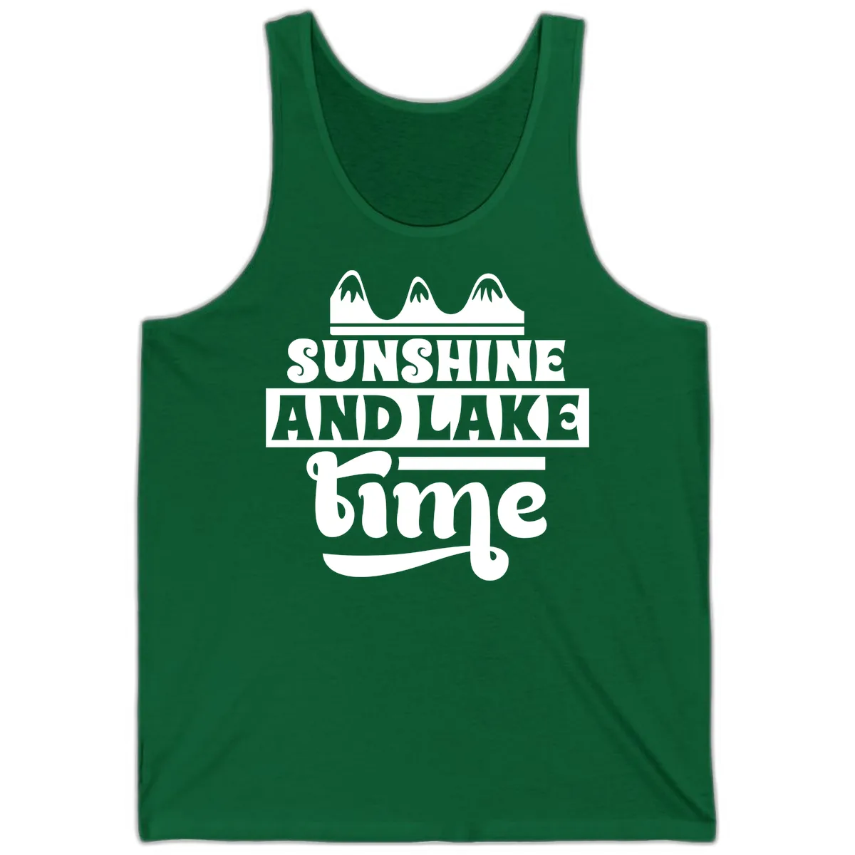 Sunshine And Lake Time Design Tank in Kelly