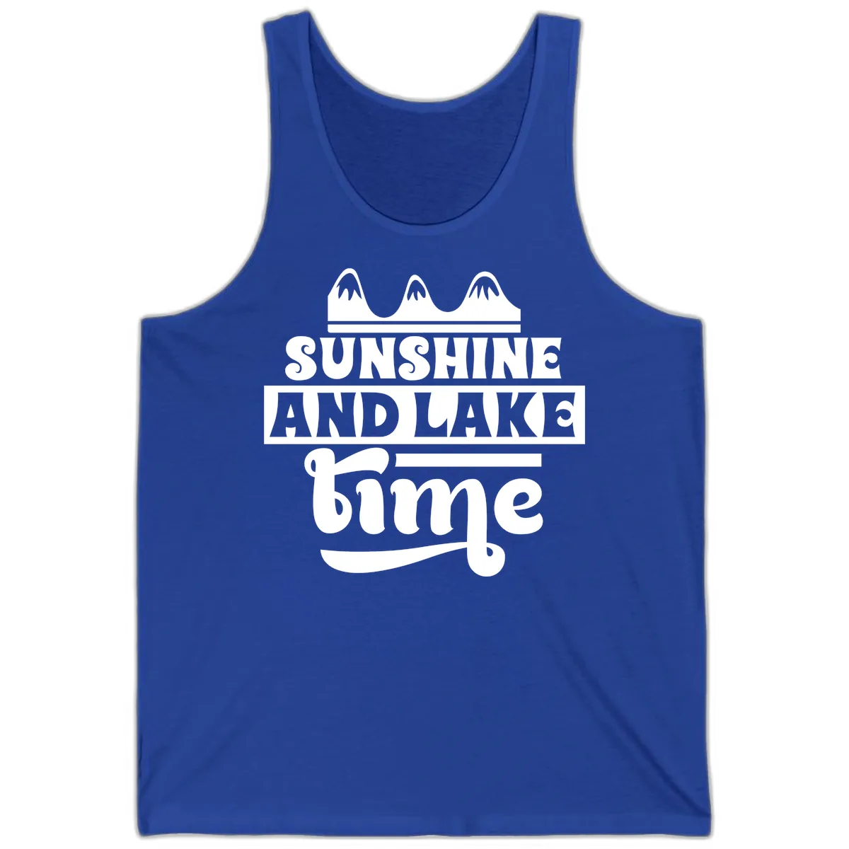 Sunshine And Lake Time Design Tank in True Royal