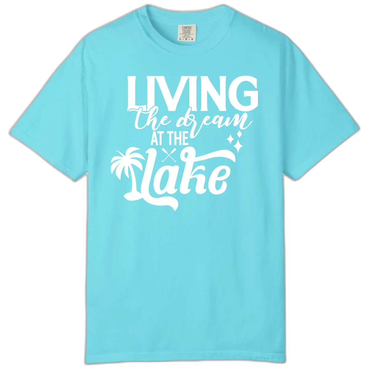 Living The Dream At The Lake Comfort Color in Lagoon Blue