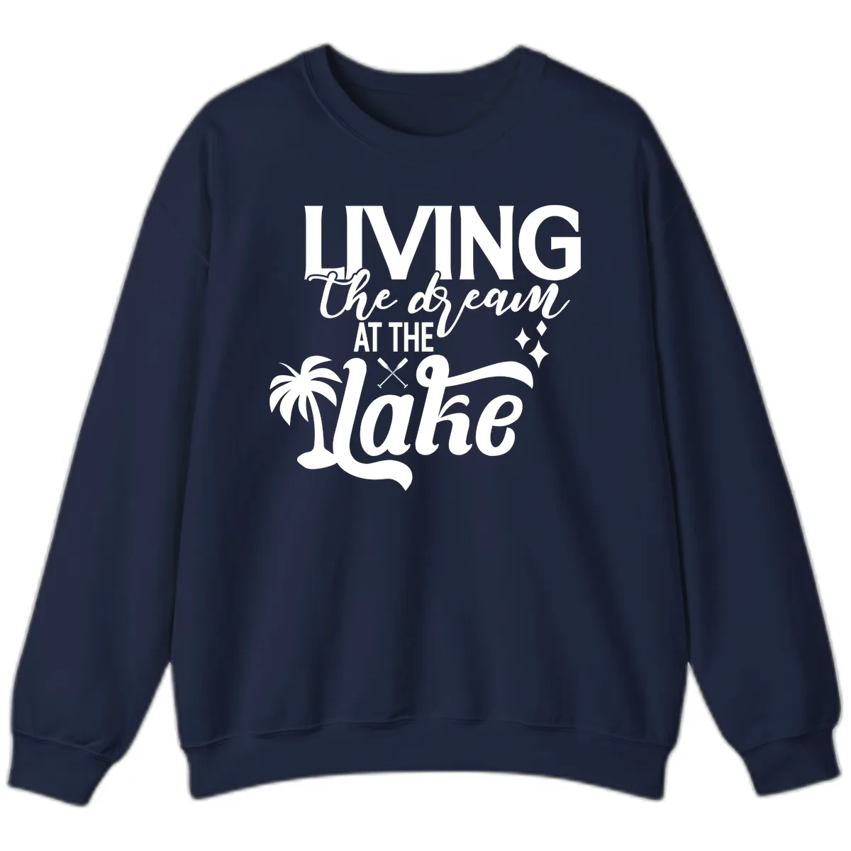 Living The Dream At The Lake Sweatshirt in Navy