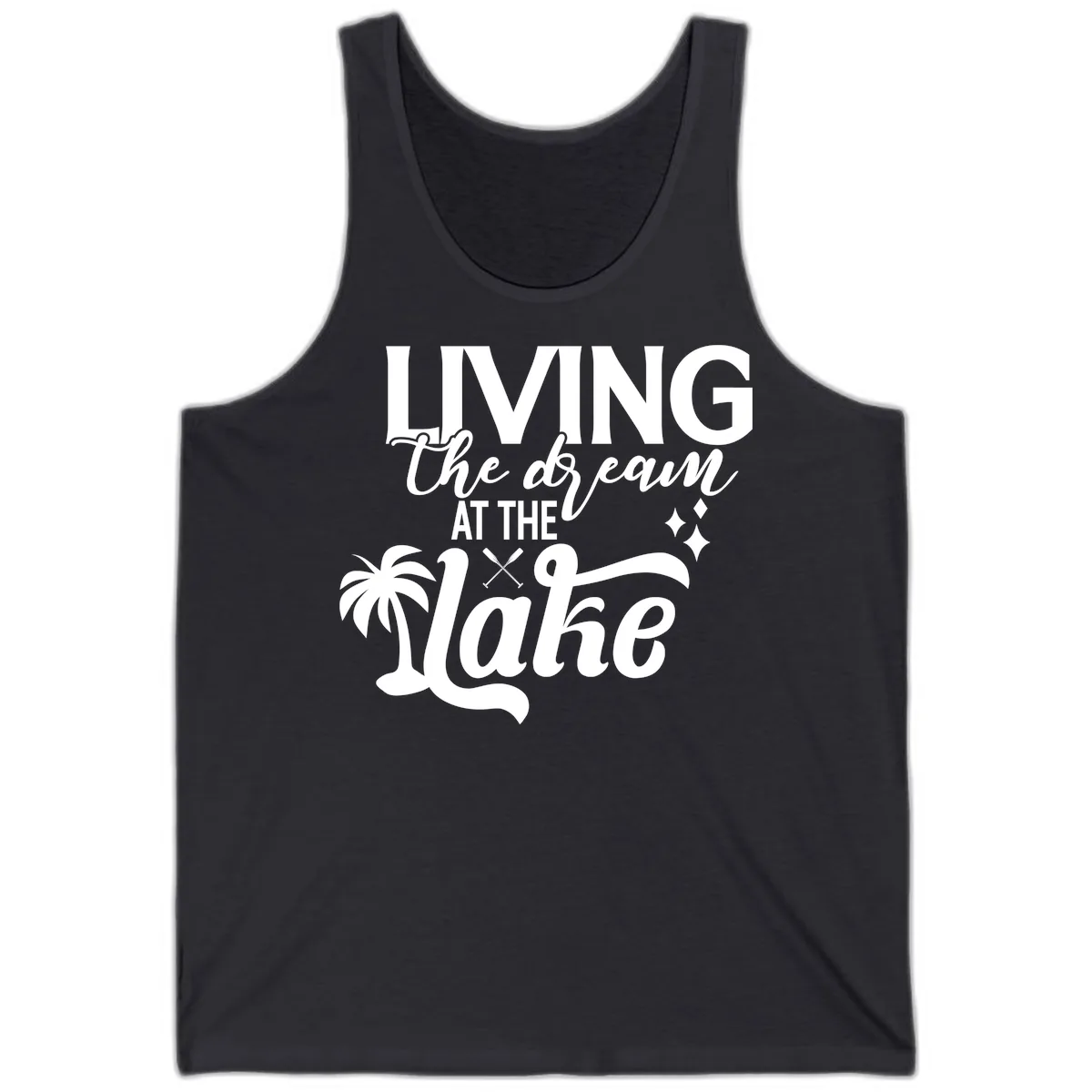 Living The Dream At The Lake Tank in Dark Grey