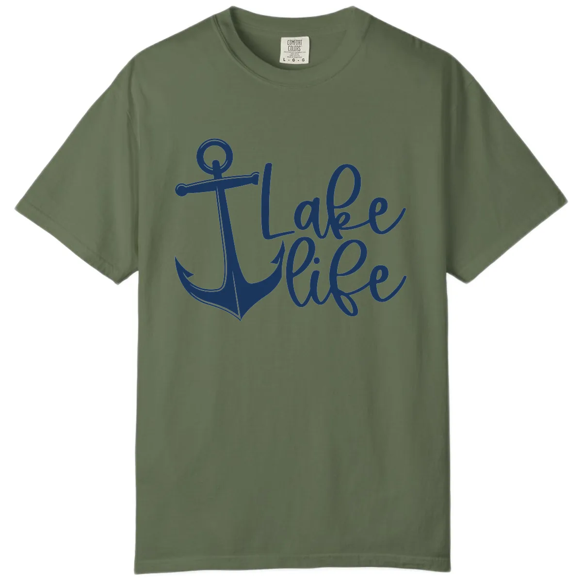 Lake Life Anchor Design Comfort Color in Sage