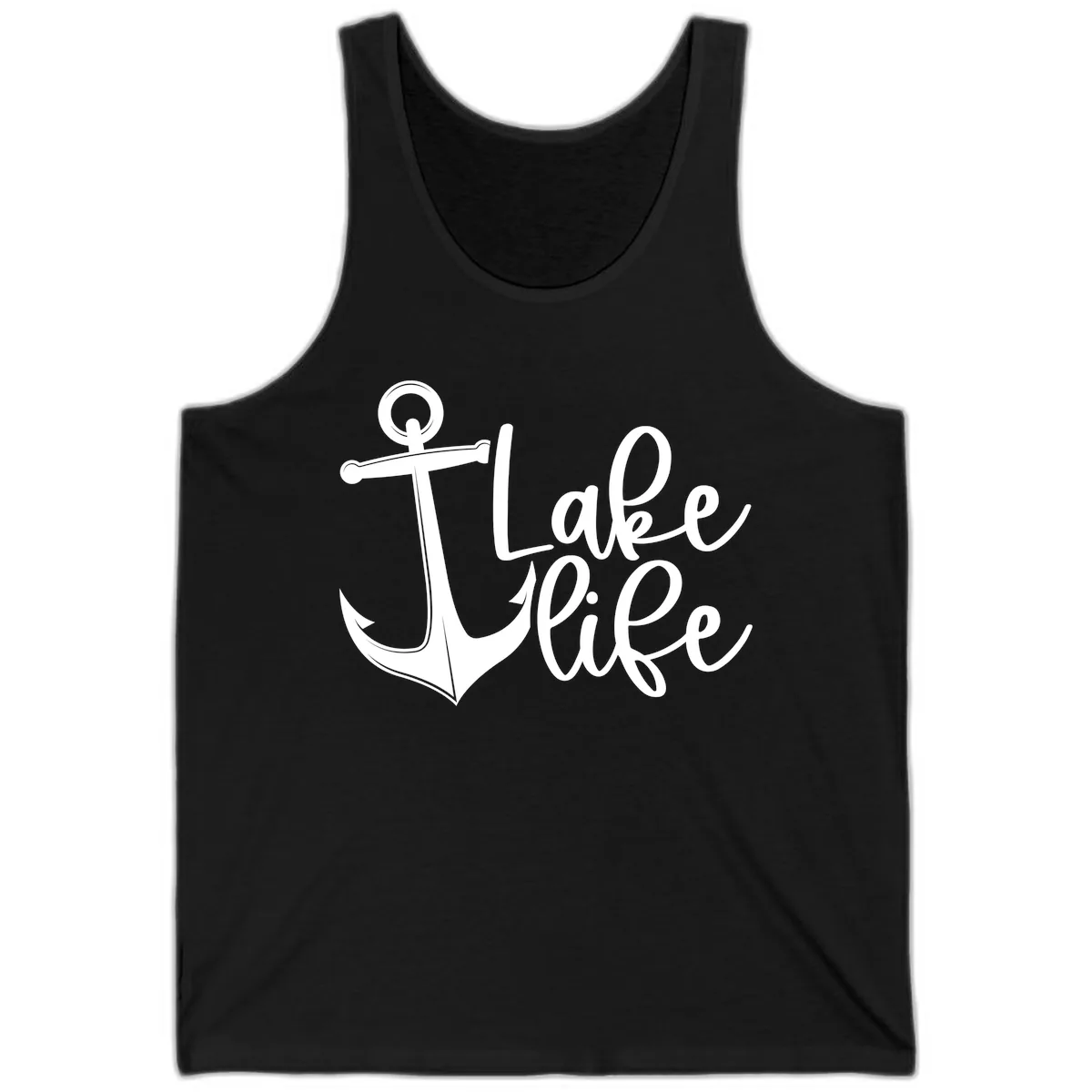 Lake Life Anchor Design Tank in Black