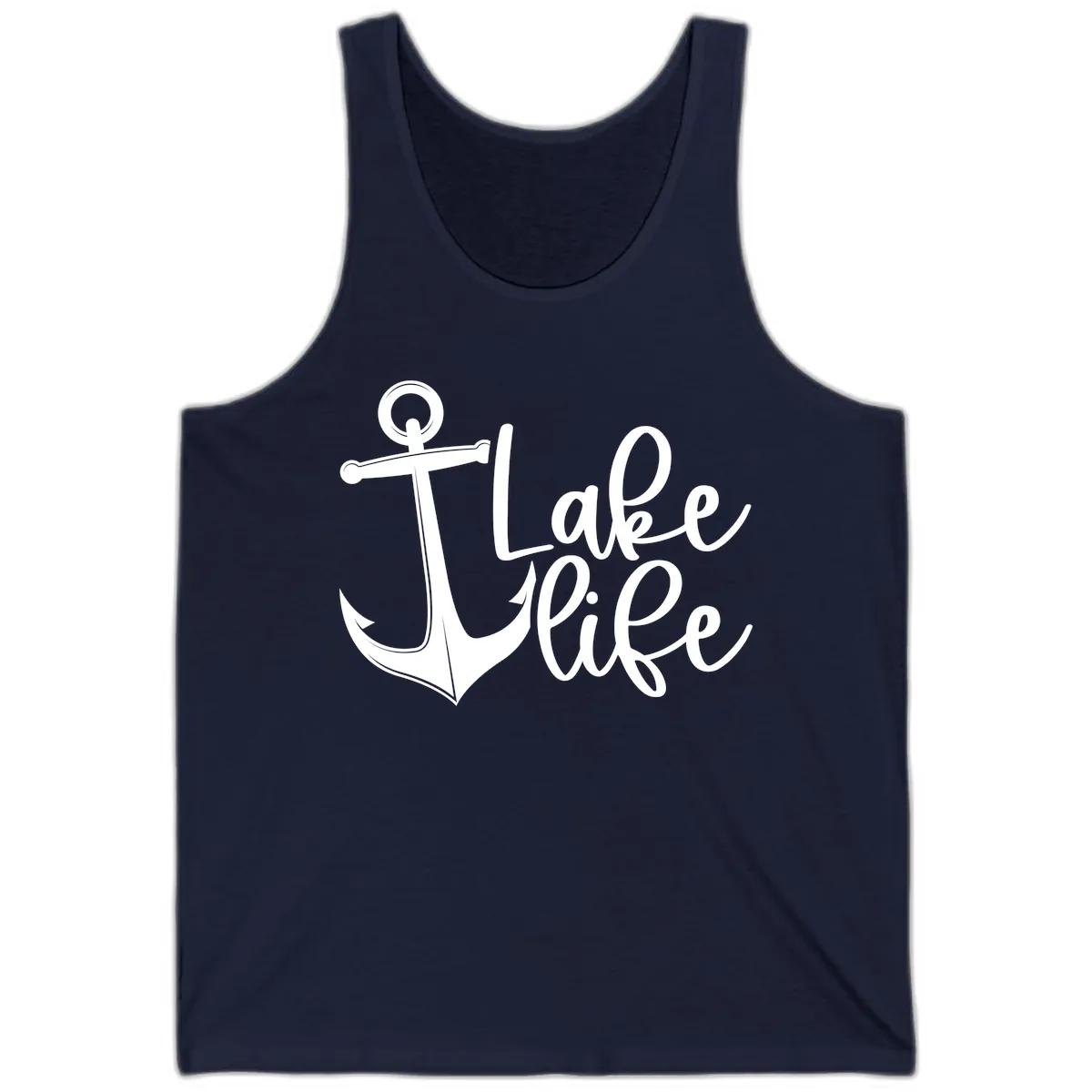 Lake Life Anchor Design Tank in Navy