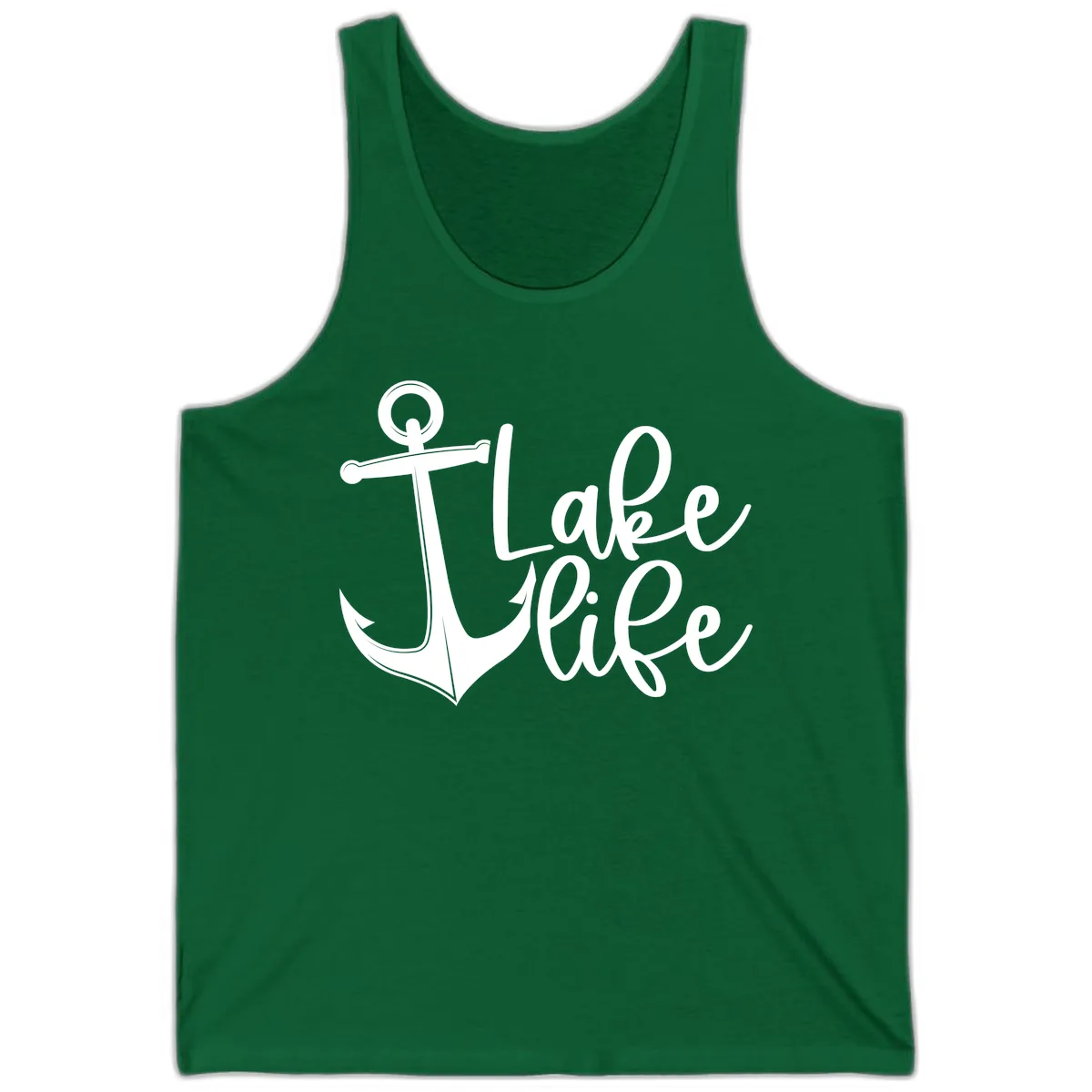 Lake Life Anchor Design Tank in Kelly
