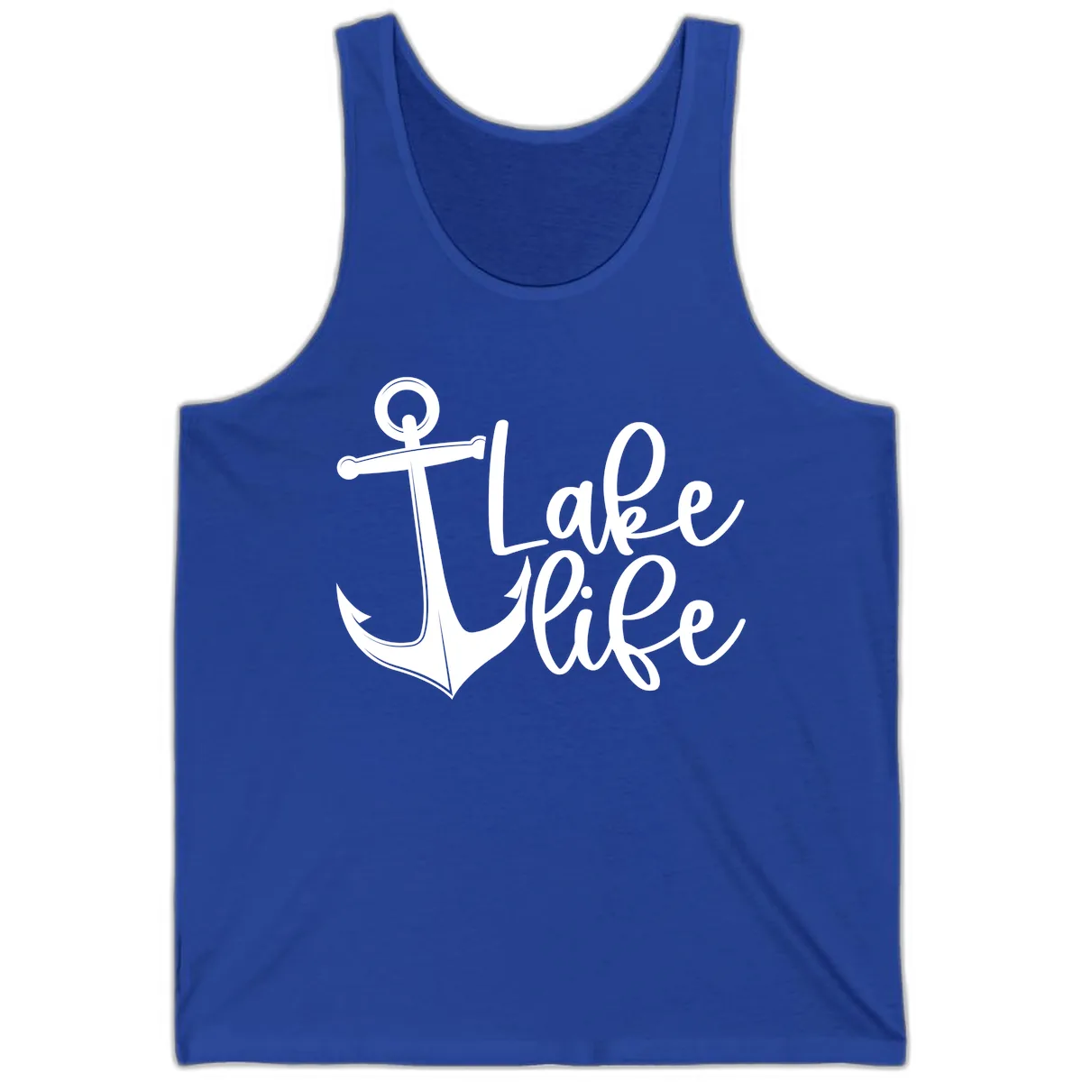 Lake Life Anchor Design Tank in True Royal