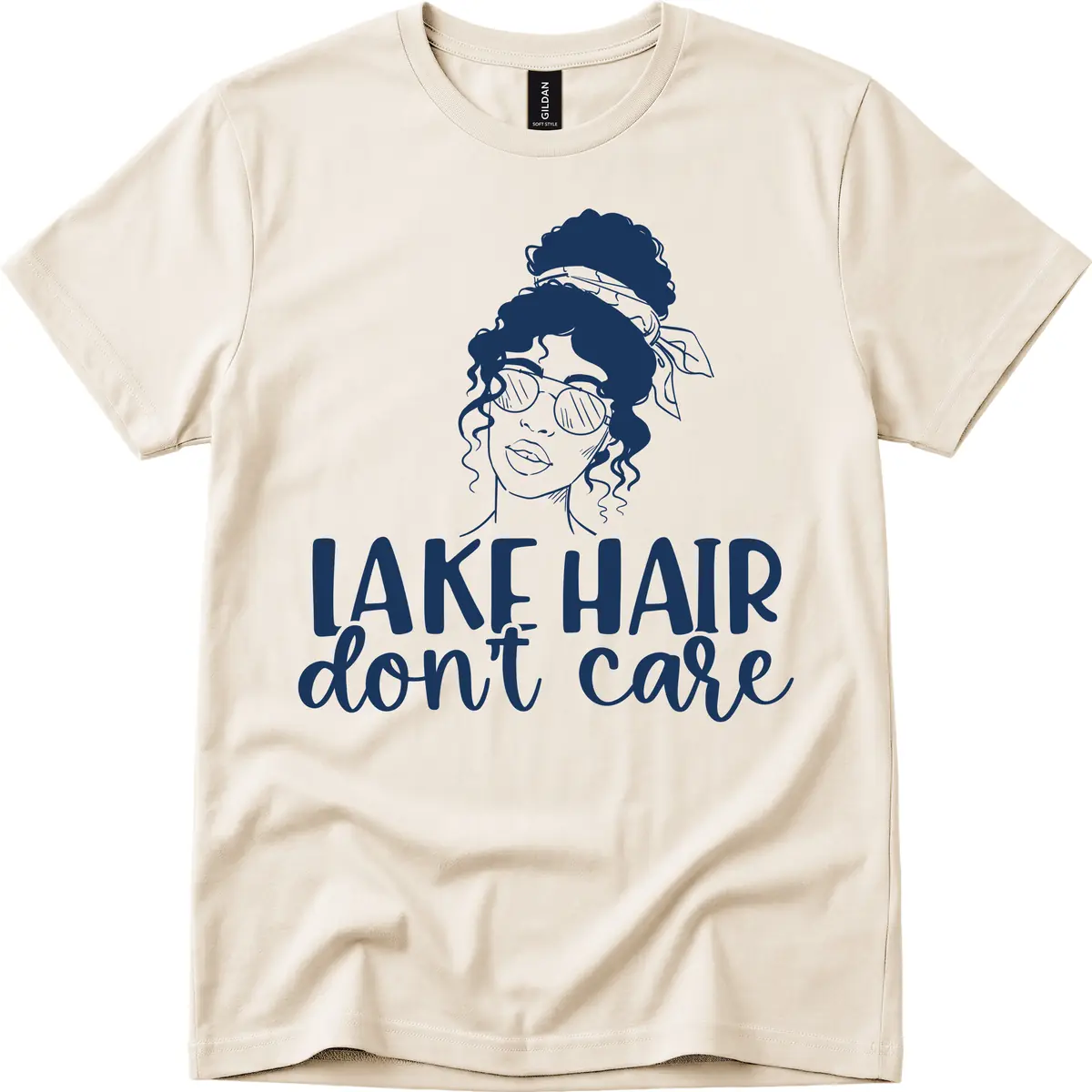 Lake Hair Don't Care Graphic T-Shirt in Natural