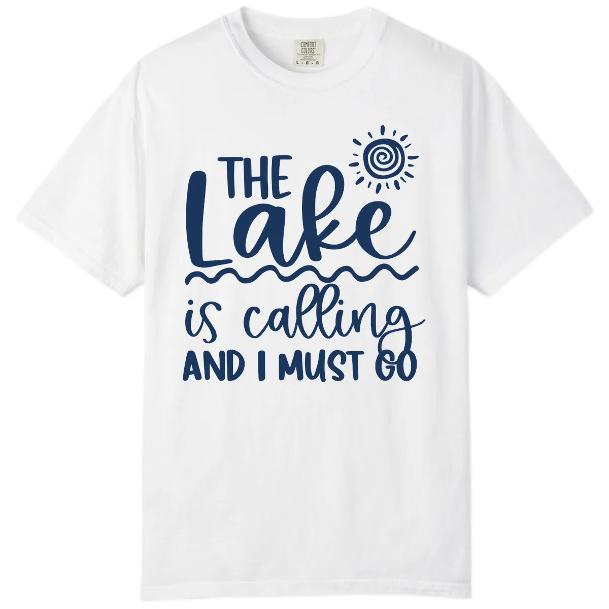 The Lake Is Calling Comfort Color in White