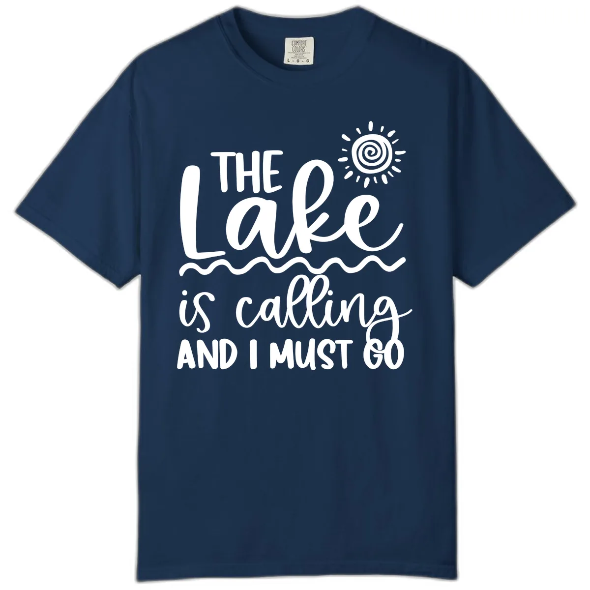 The Lake Is Calling Comfort Color in Navy