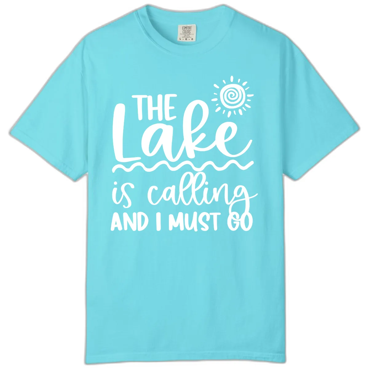 The Lake Is Calling Comfort Color in Lagoon Blue