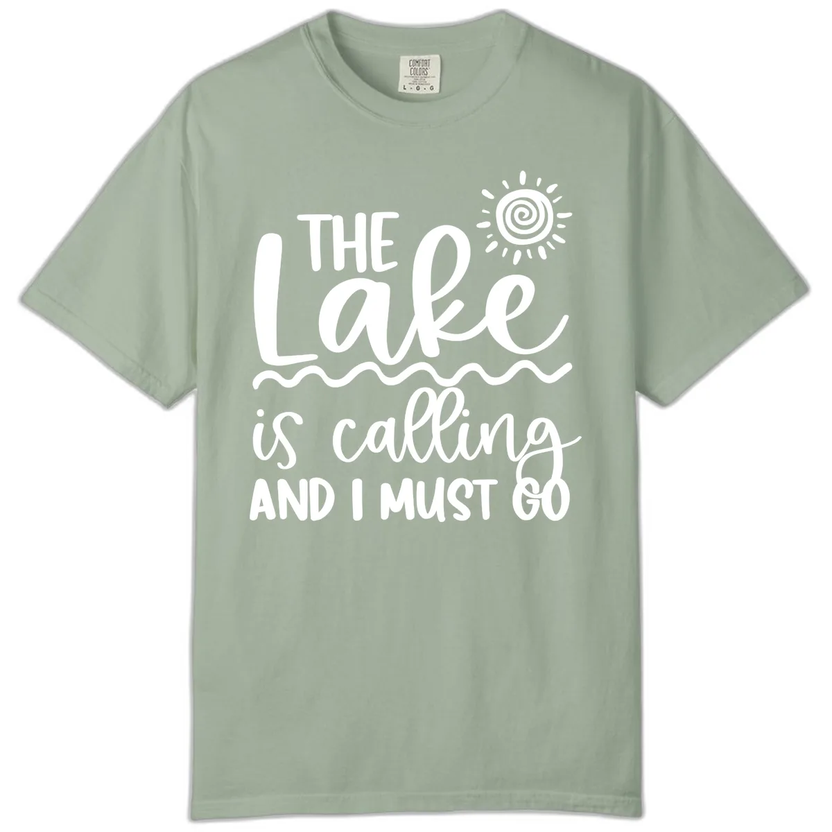 The Lake Is Calling Comfort Color in Bay