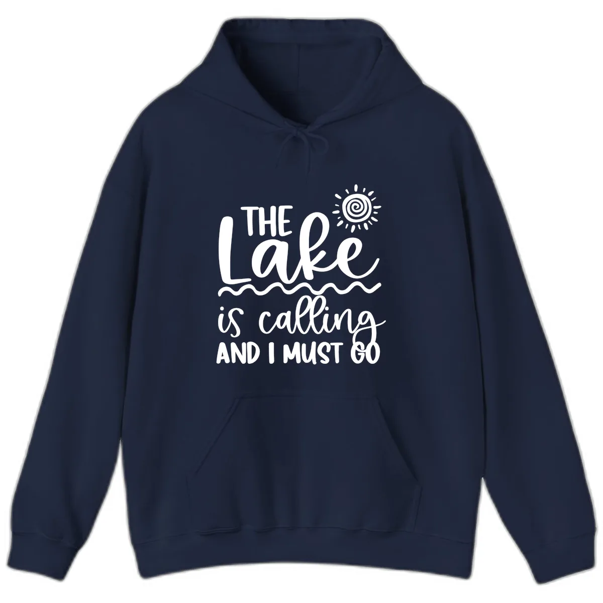 The Lake Is Calling Hoodie in Navy