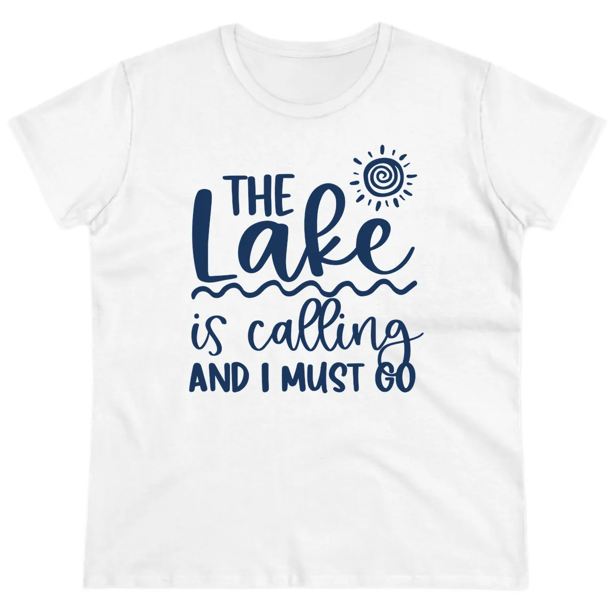 The Lake Is Calling Ladies Tee in White