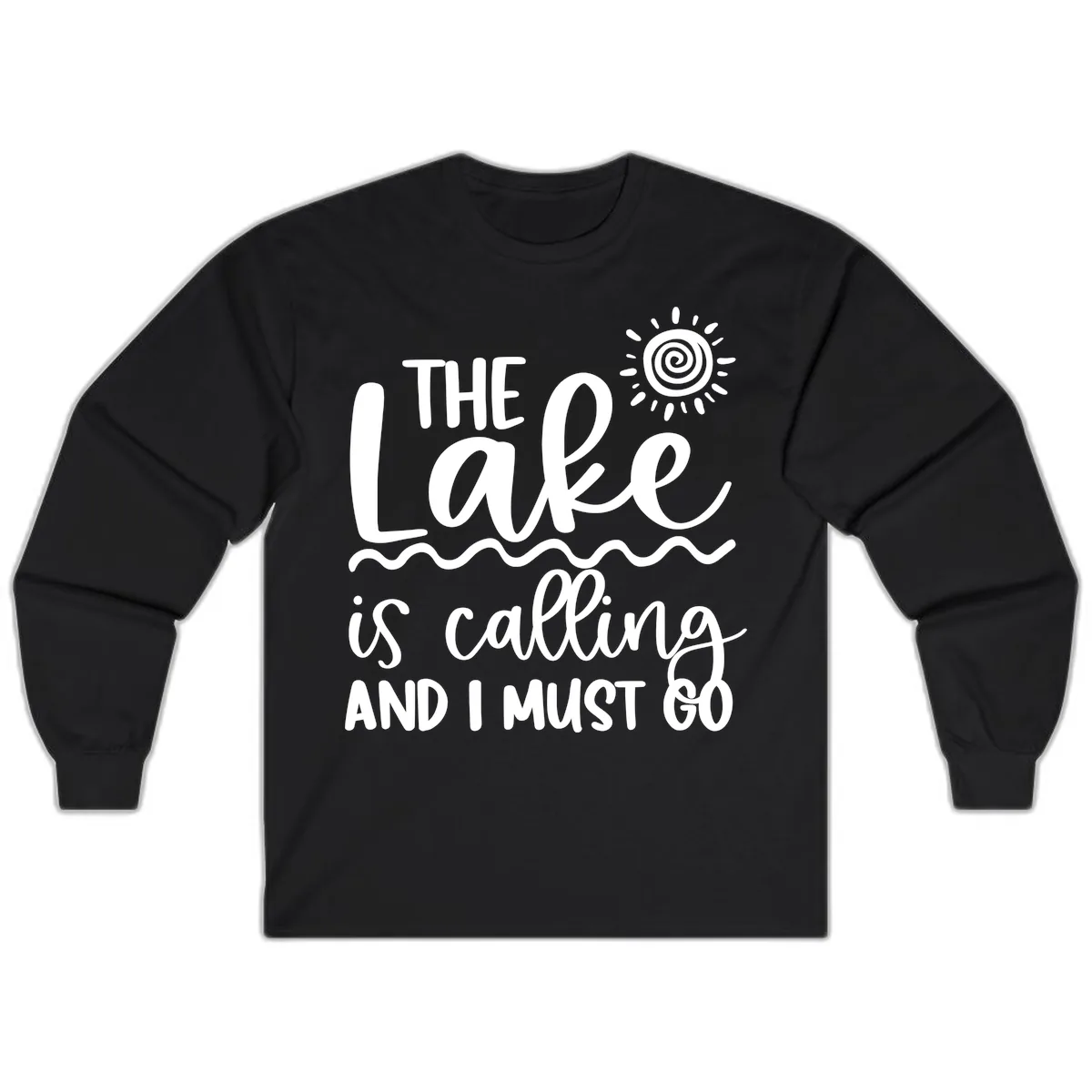 The Lake Is Calling Long Sleeve in Black