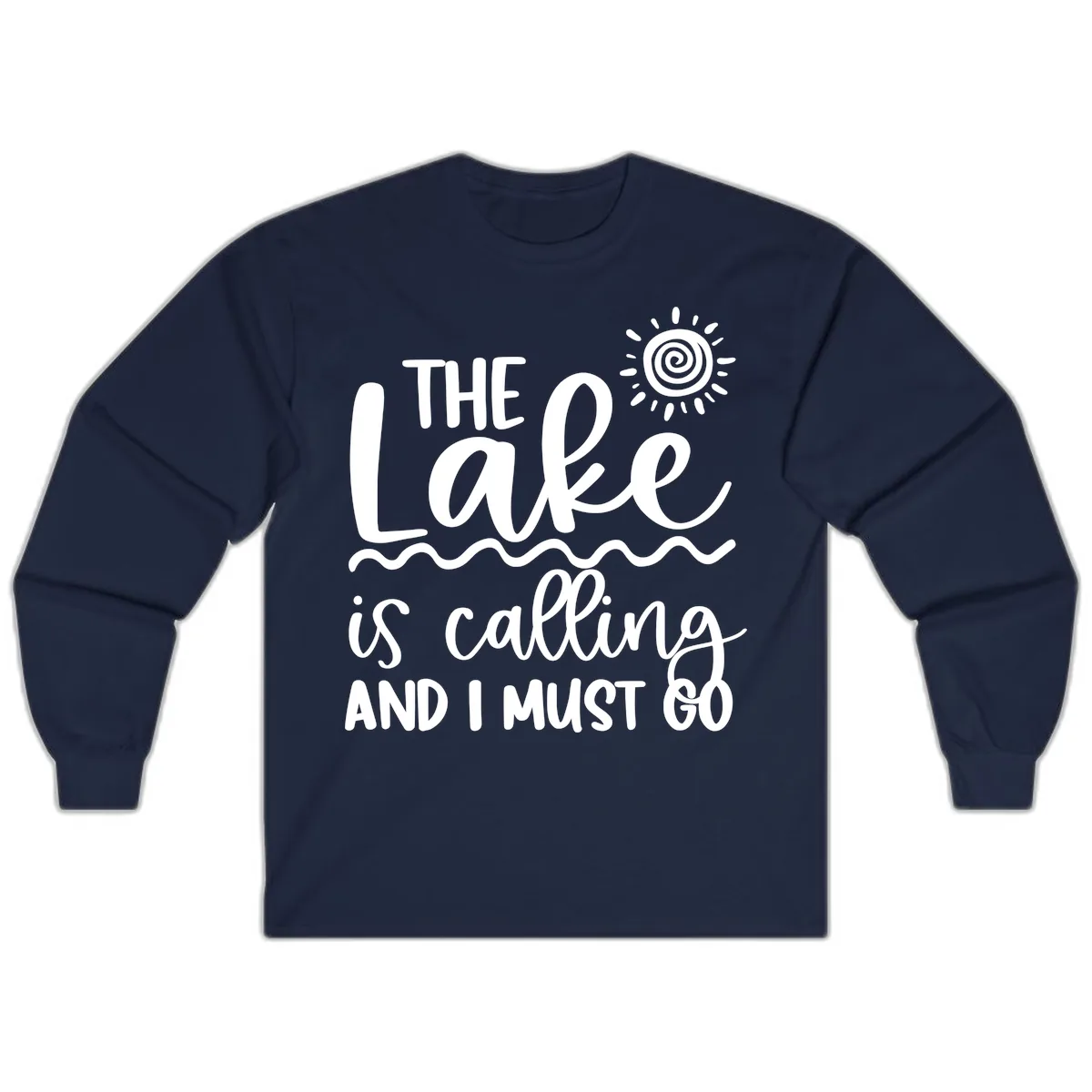 The Lake Is Calling Long Sleeve in Navy