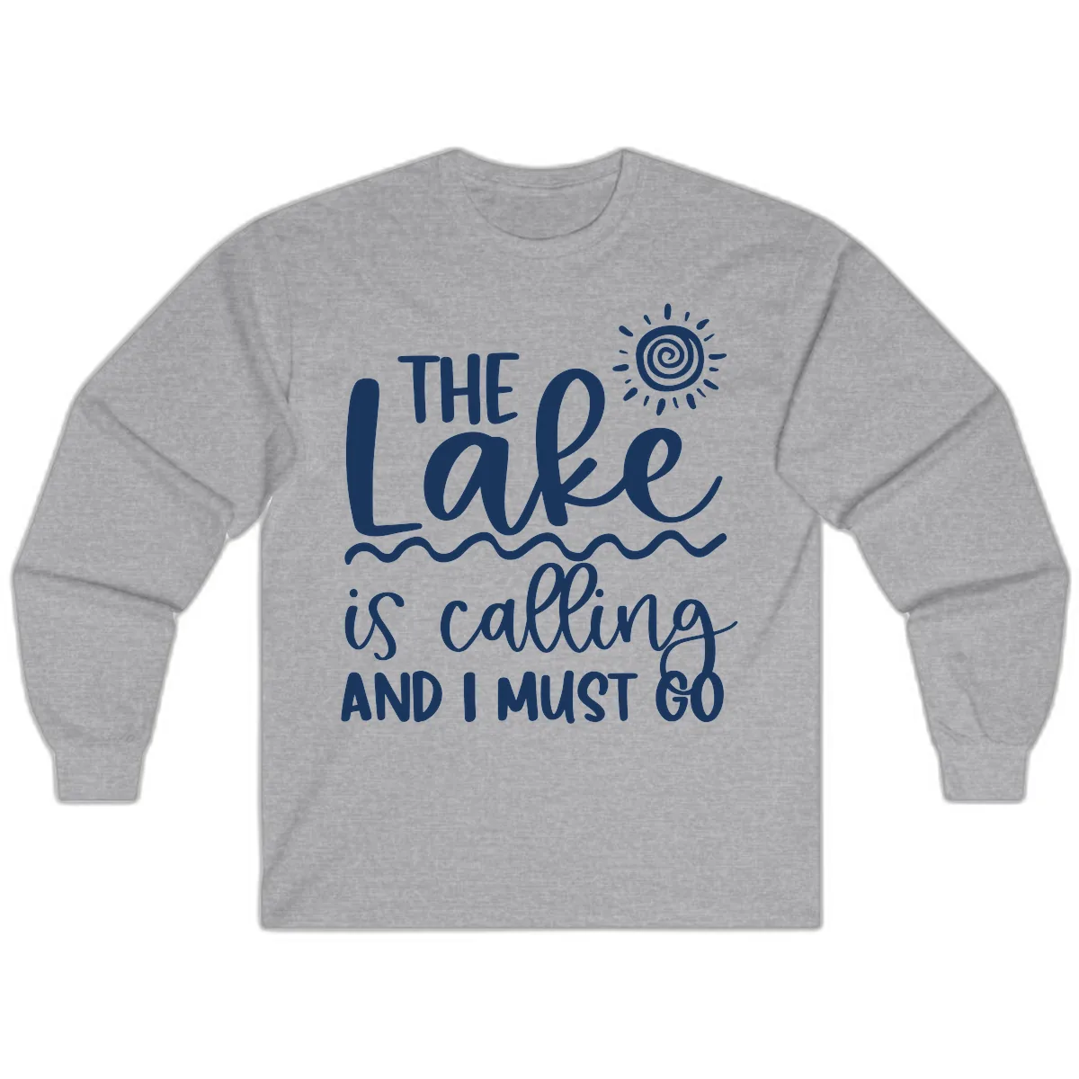 The Lake Is Calling Long Sleeve in Sport Grey