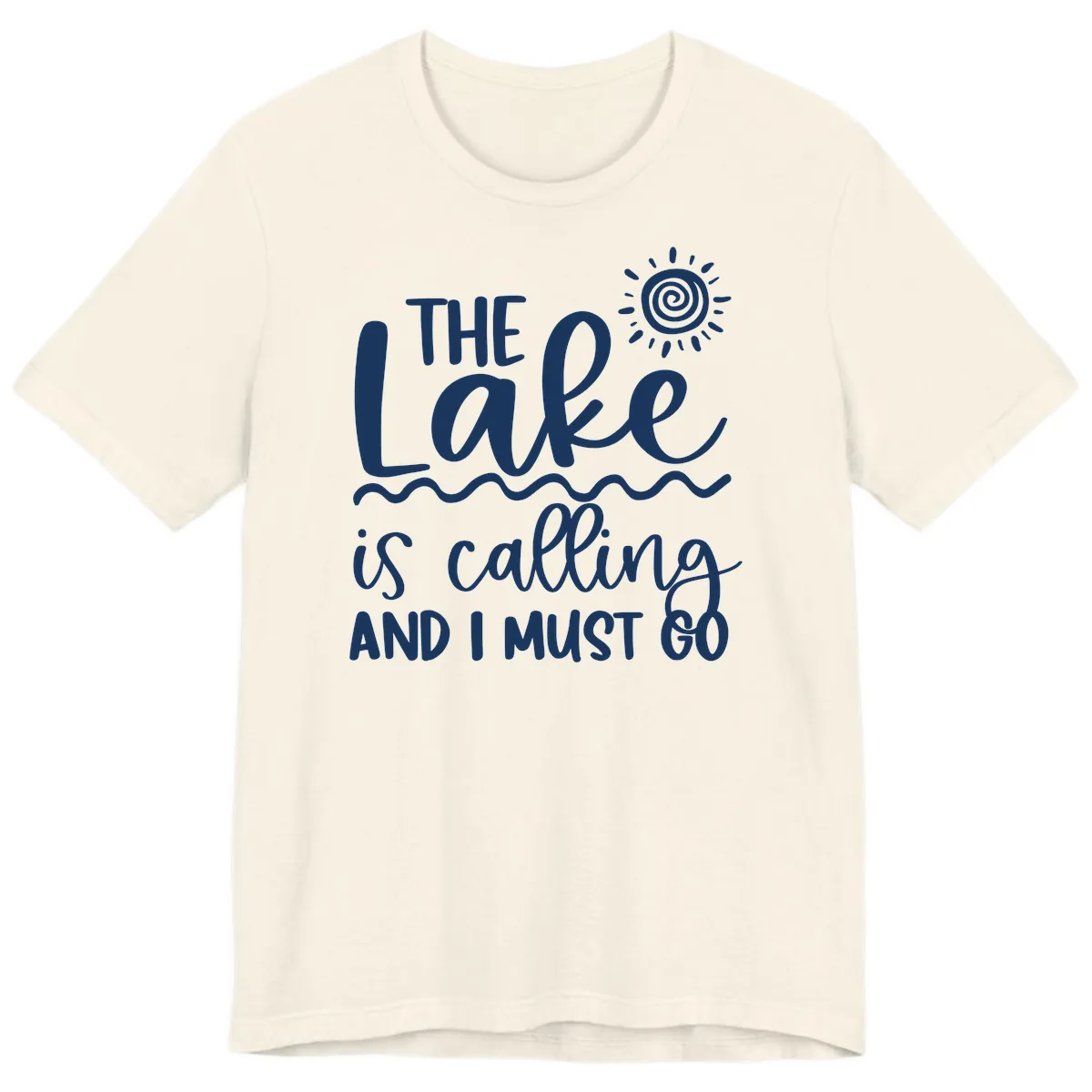 The Lake Is Calling Premium T-Shirt in Natural