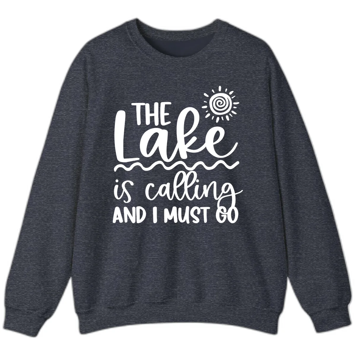 The Lake Is Calling Sweatshirt in Heather Sport Dark Navy