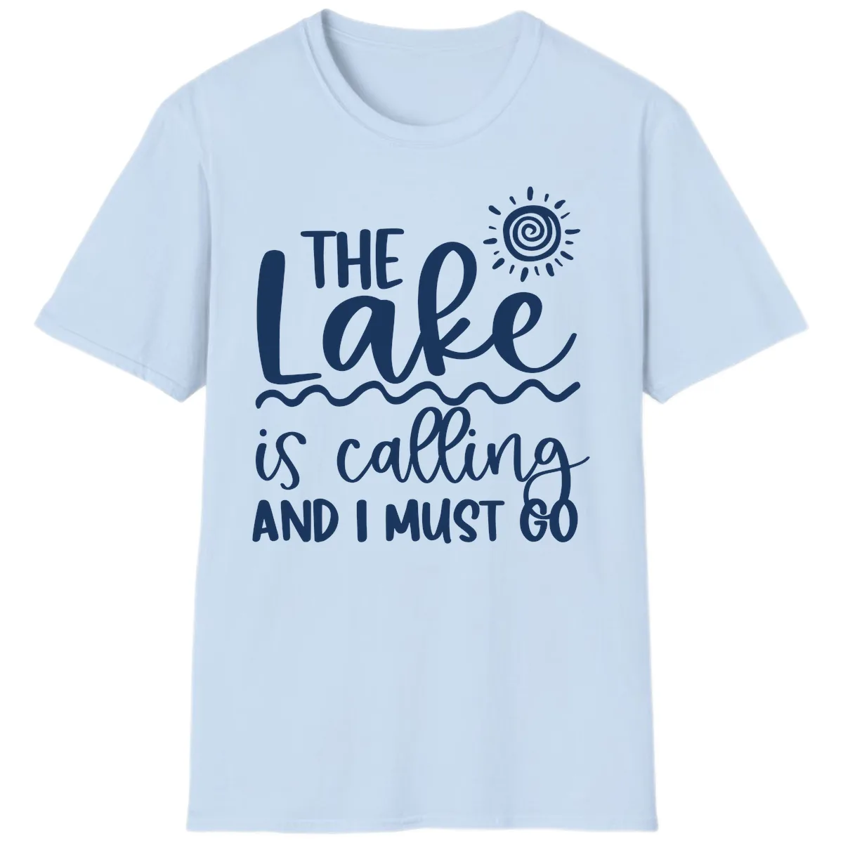 The Lake Is Calling T-Shirt in Light Blue