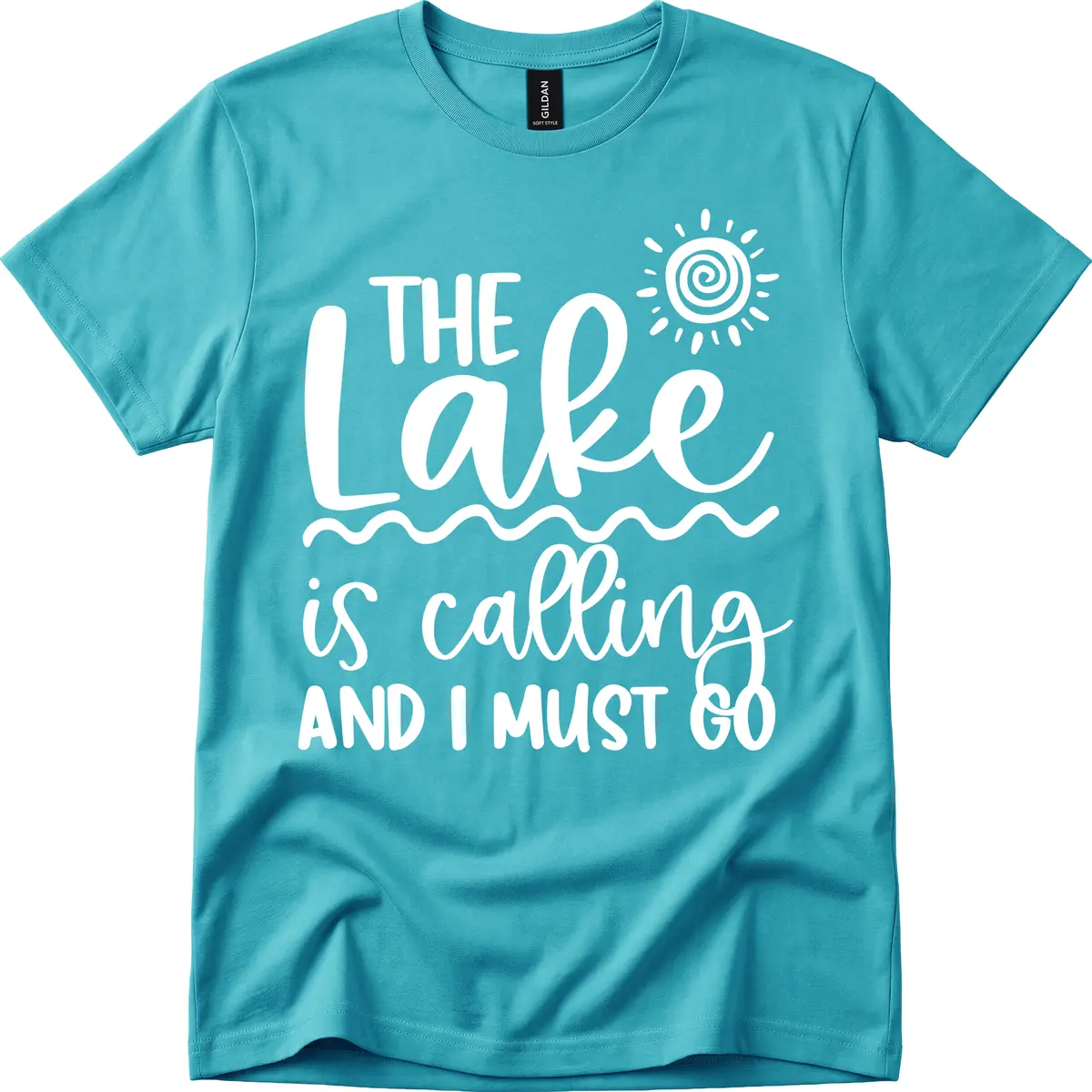 The Lake Is Calling T-Shirt in Tropical Blue