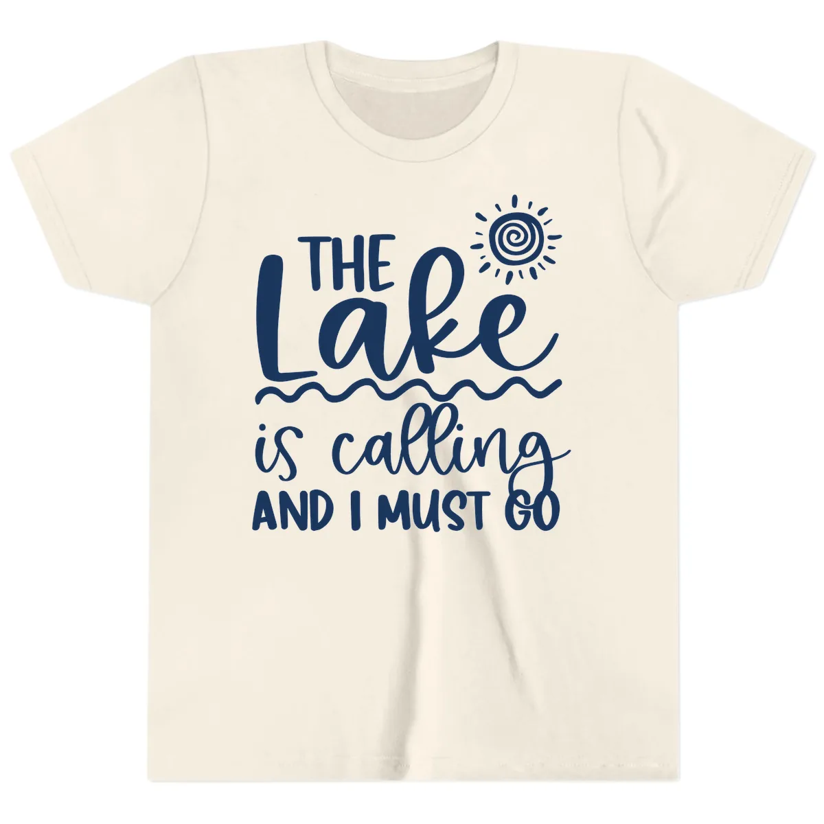 The Lake Is Calling Youth T-Shirt in Natural