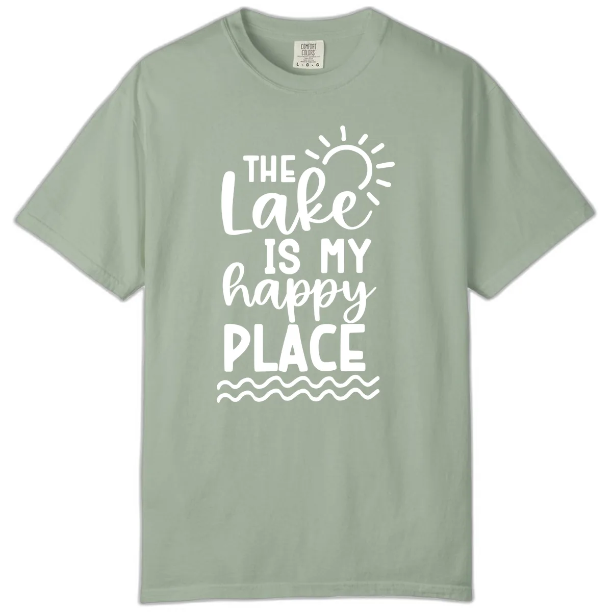 The Lake Is My Happy Place Comfort Color in Bay