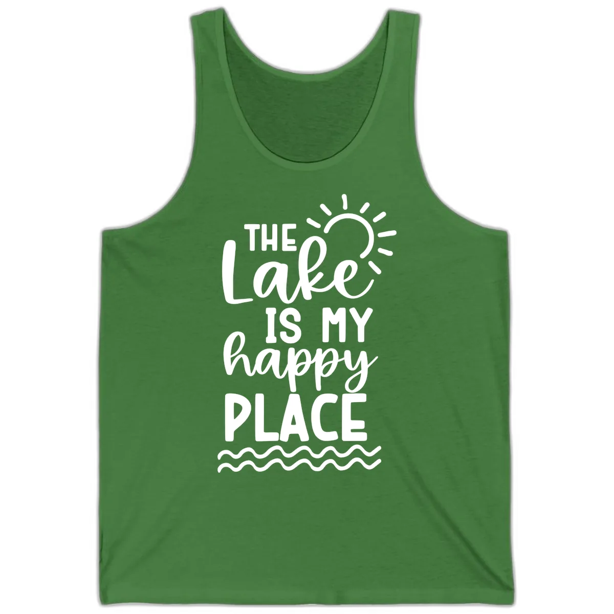 The Lake Is My Happy Place Tank in Leaf
